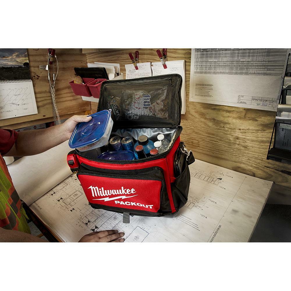 Modular Cooler Bag Red 15.75 in. PACKOUT Nylon 48-22-8302