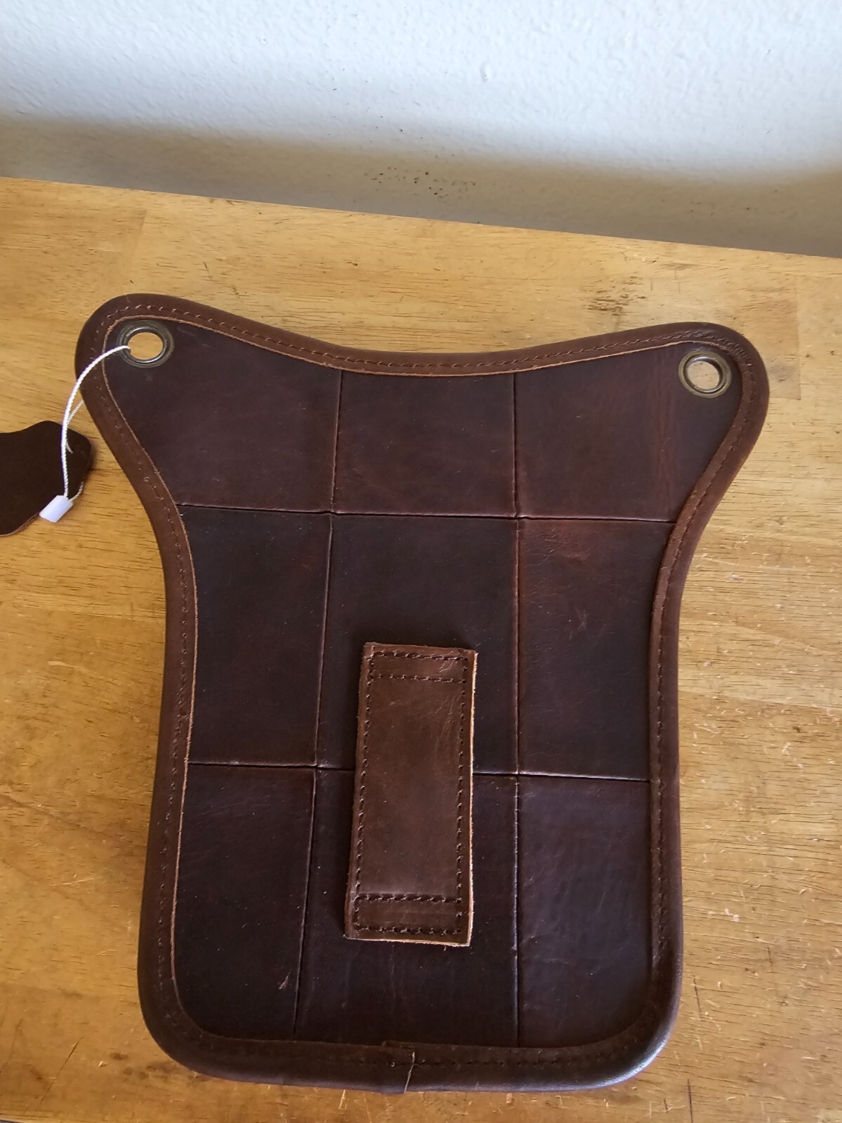 Professional Barber Hair Stylist Belt Bag Tool Bag Pouch Natural Leather Brown