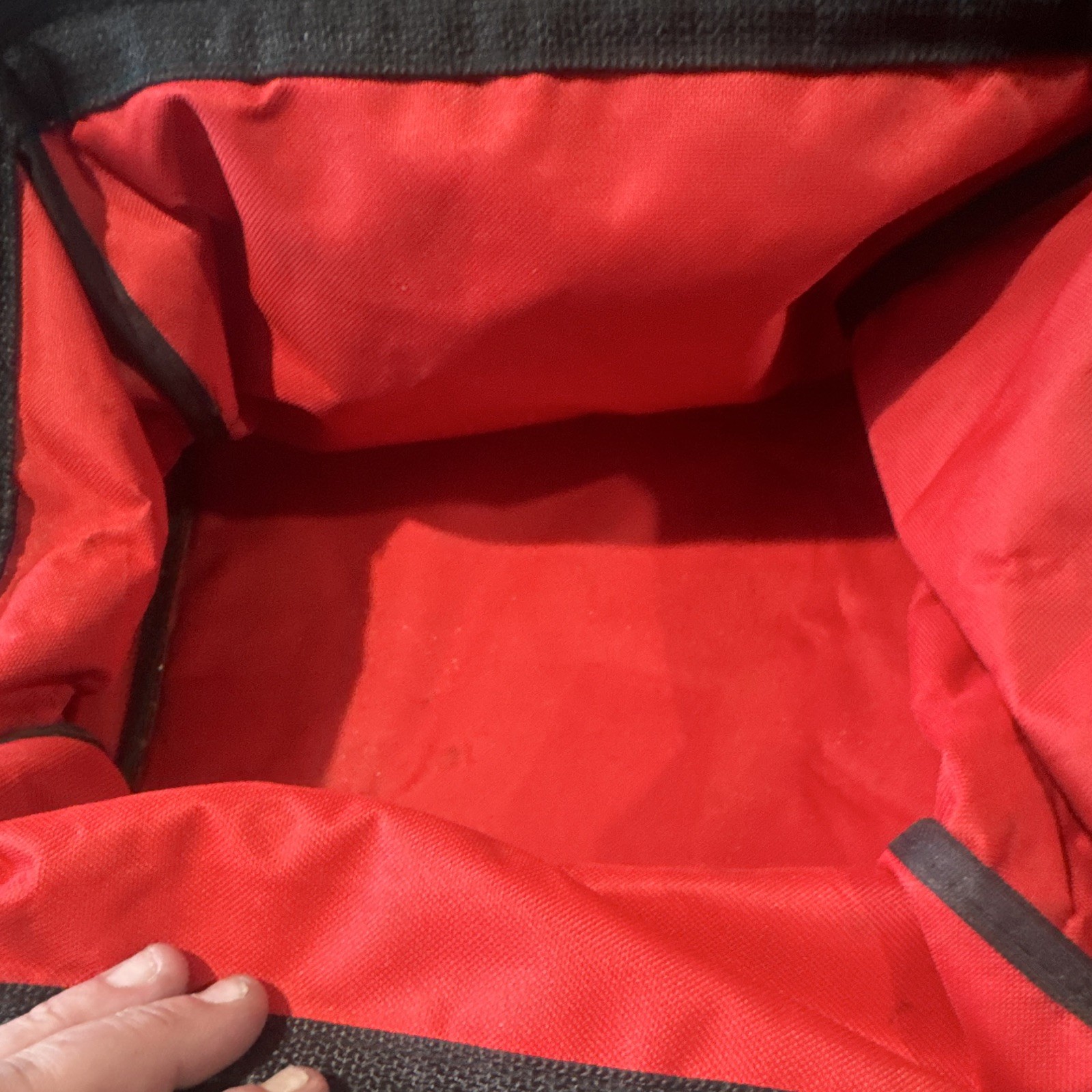 Milwaukee M12 FUEL 13in Red/Black Fabric Tool Bag w/ Handle, Zipper
