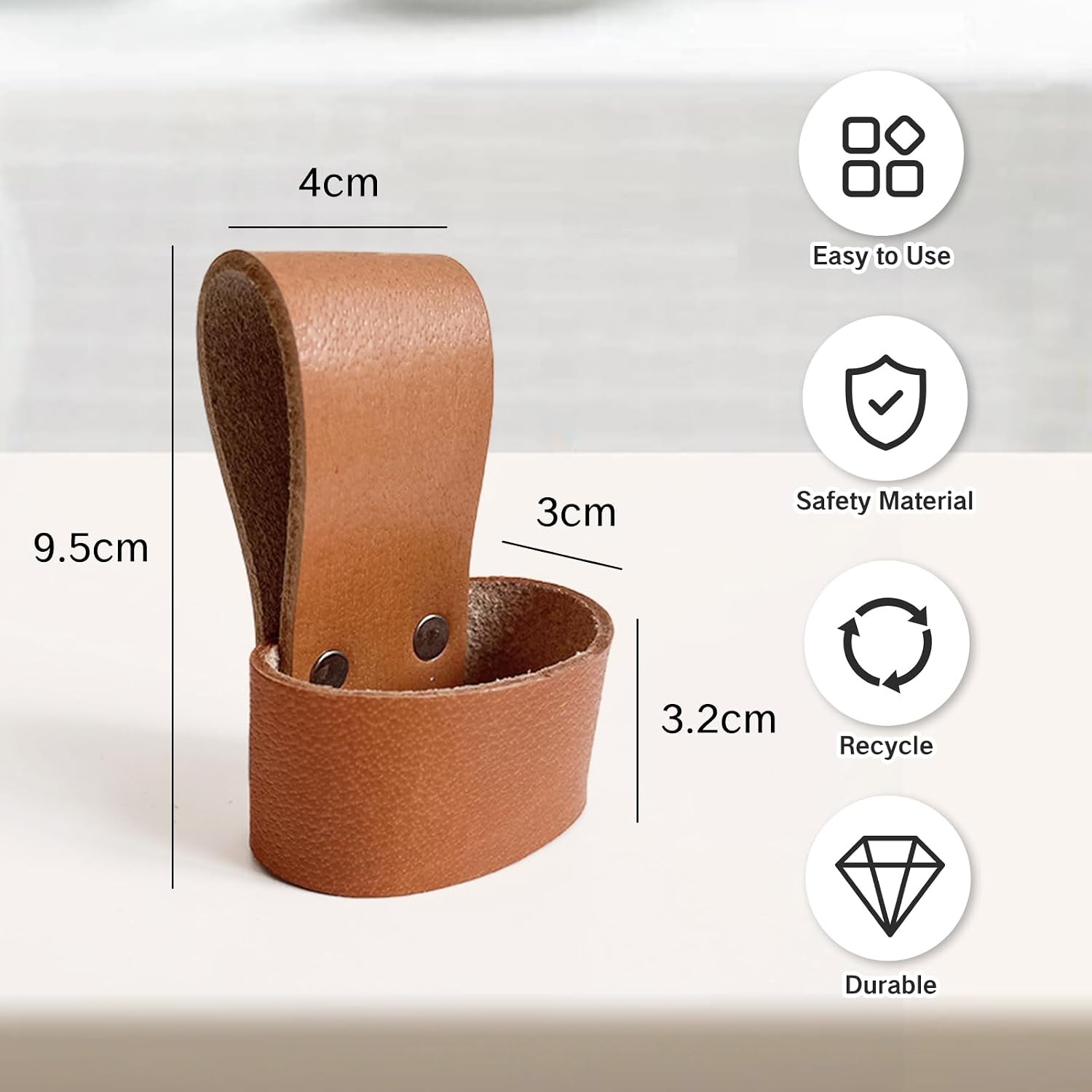 Hammer Holster with Belt Leather Premium Hammer Holder for Tools Snap-In Ha