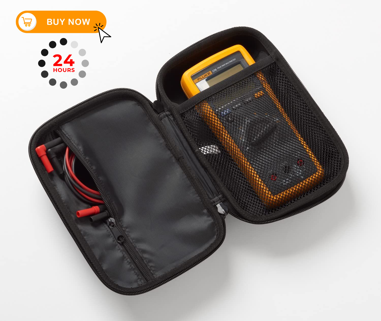 Fluke C11XT Protective EVA Hard Tool Carrying Case for Medium, Black