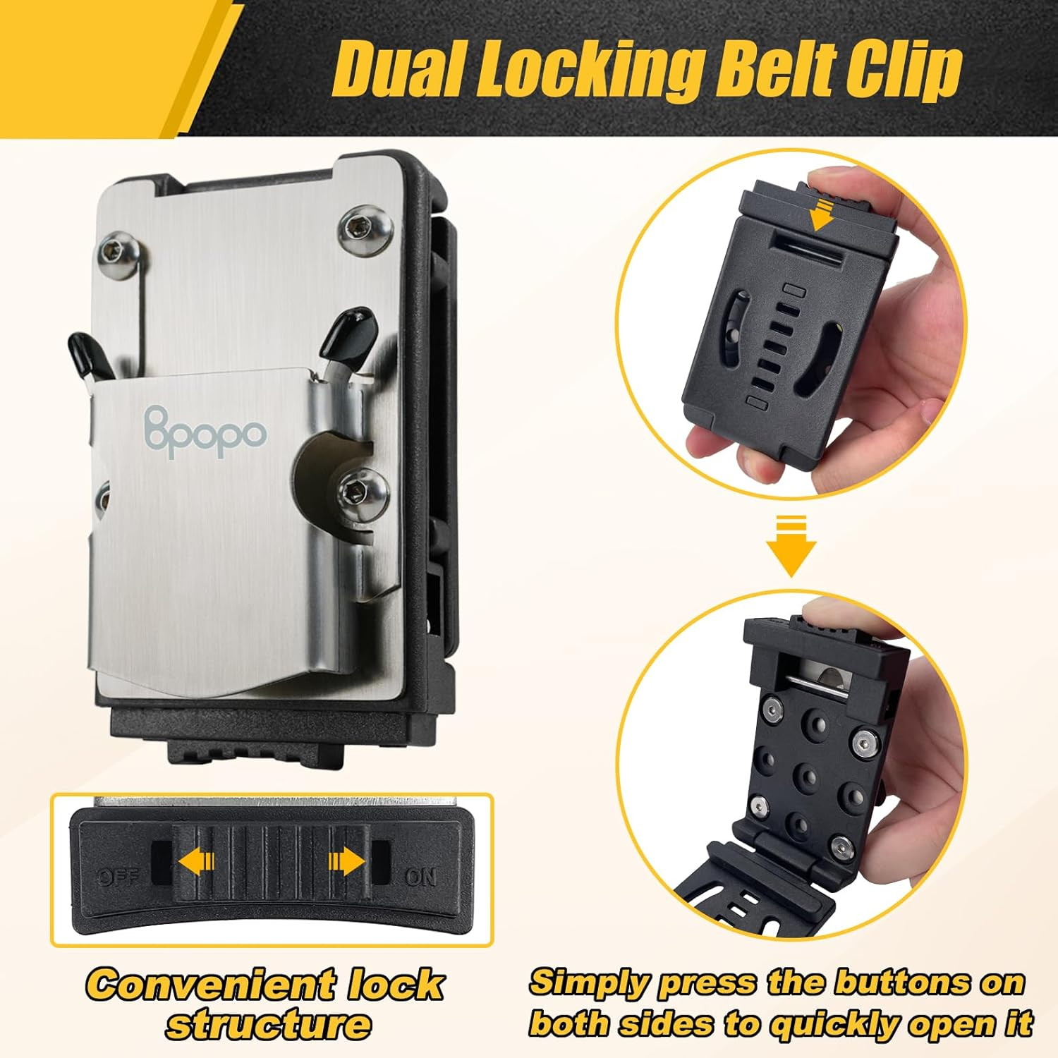 Cordless Drill Holder Belt Clip and Hook Holster for Quick Access
