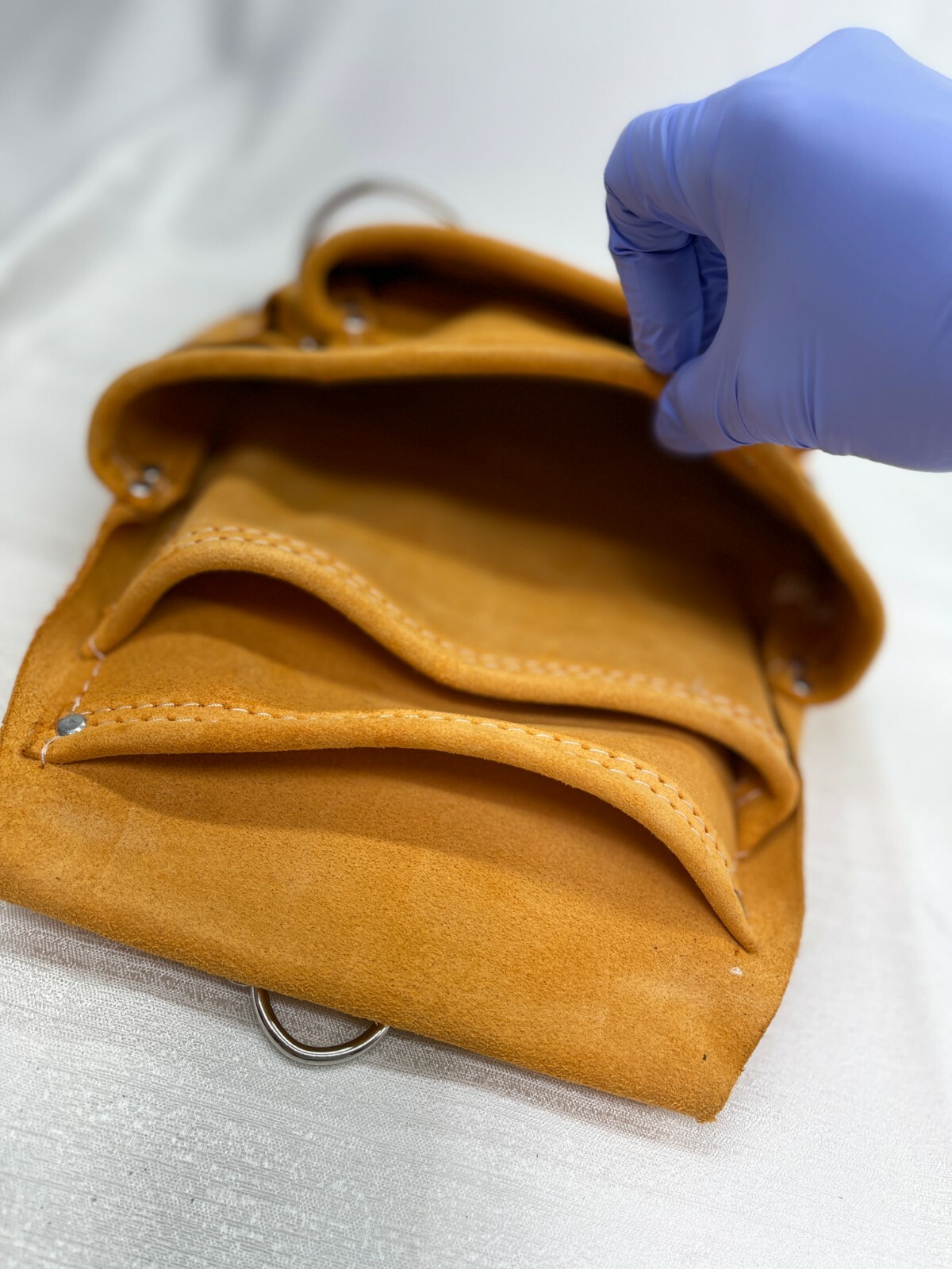 10 Pocket Real Suede Leather Prince Carpenter Nail Tool Pouch with Leather Belt