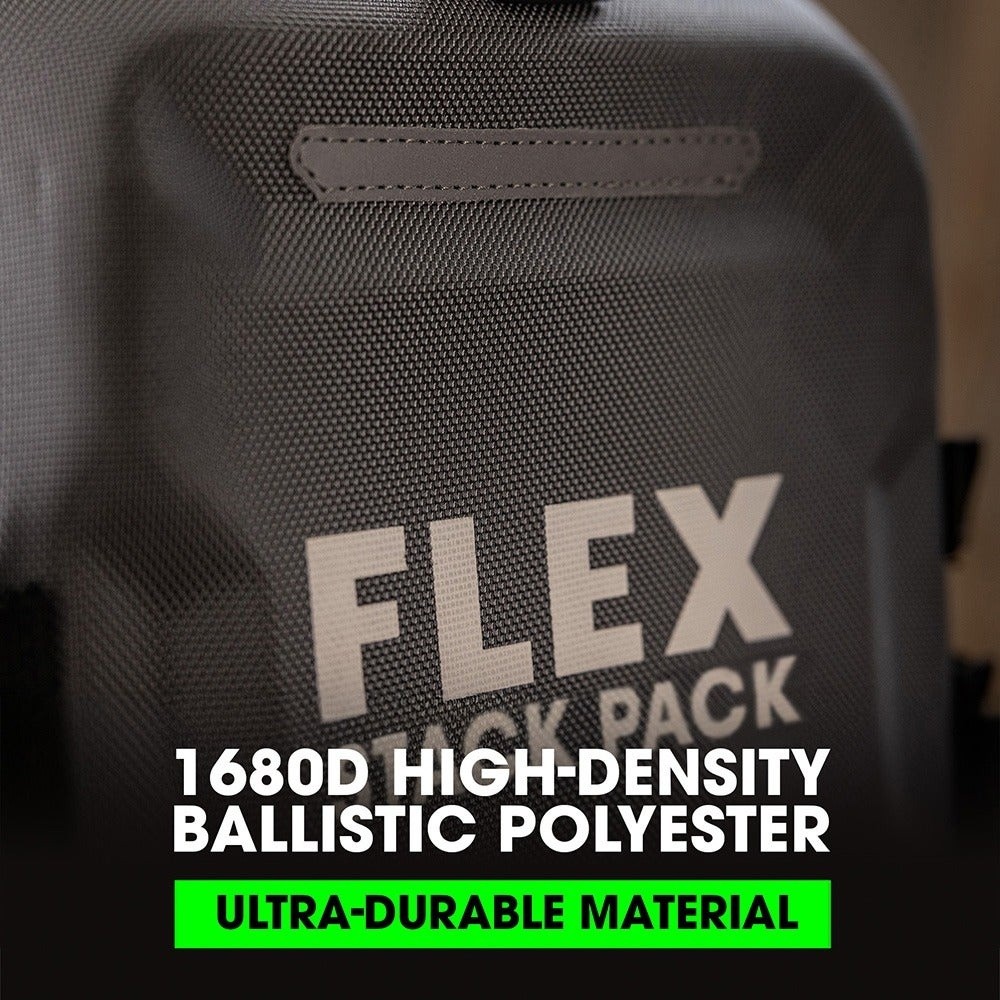Flex FS1204 16in Jobsite Backpack Tool Organization Storage 1680D Polyester