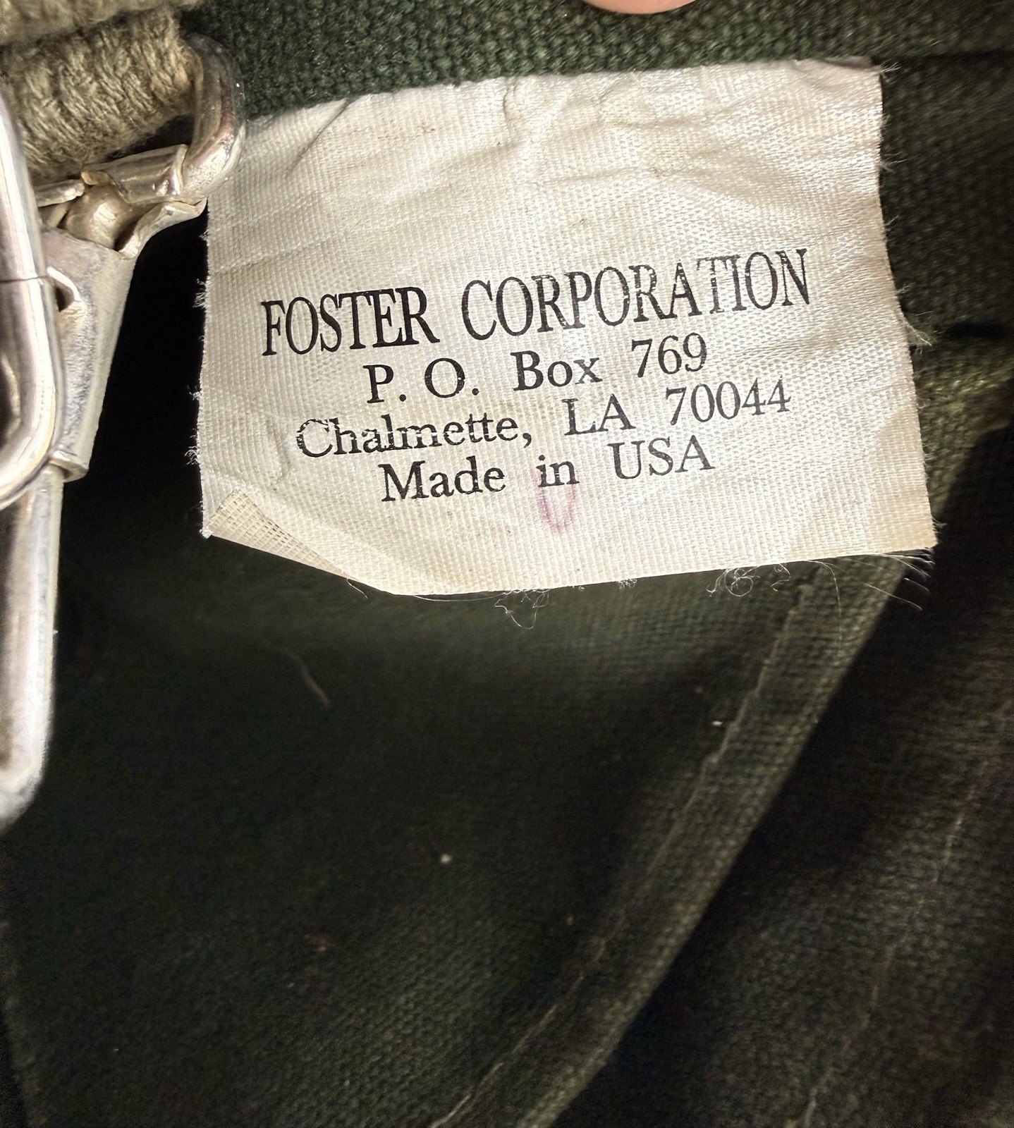 Vintage BellSouth Nut & Bolt Bag Heavy Green Canvas Duck