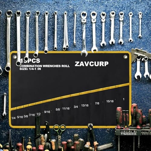 SAE 13 SAE Wrench Roll Up Pouch – Tool Roll – 13 Pockets 1/4-1 IN