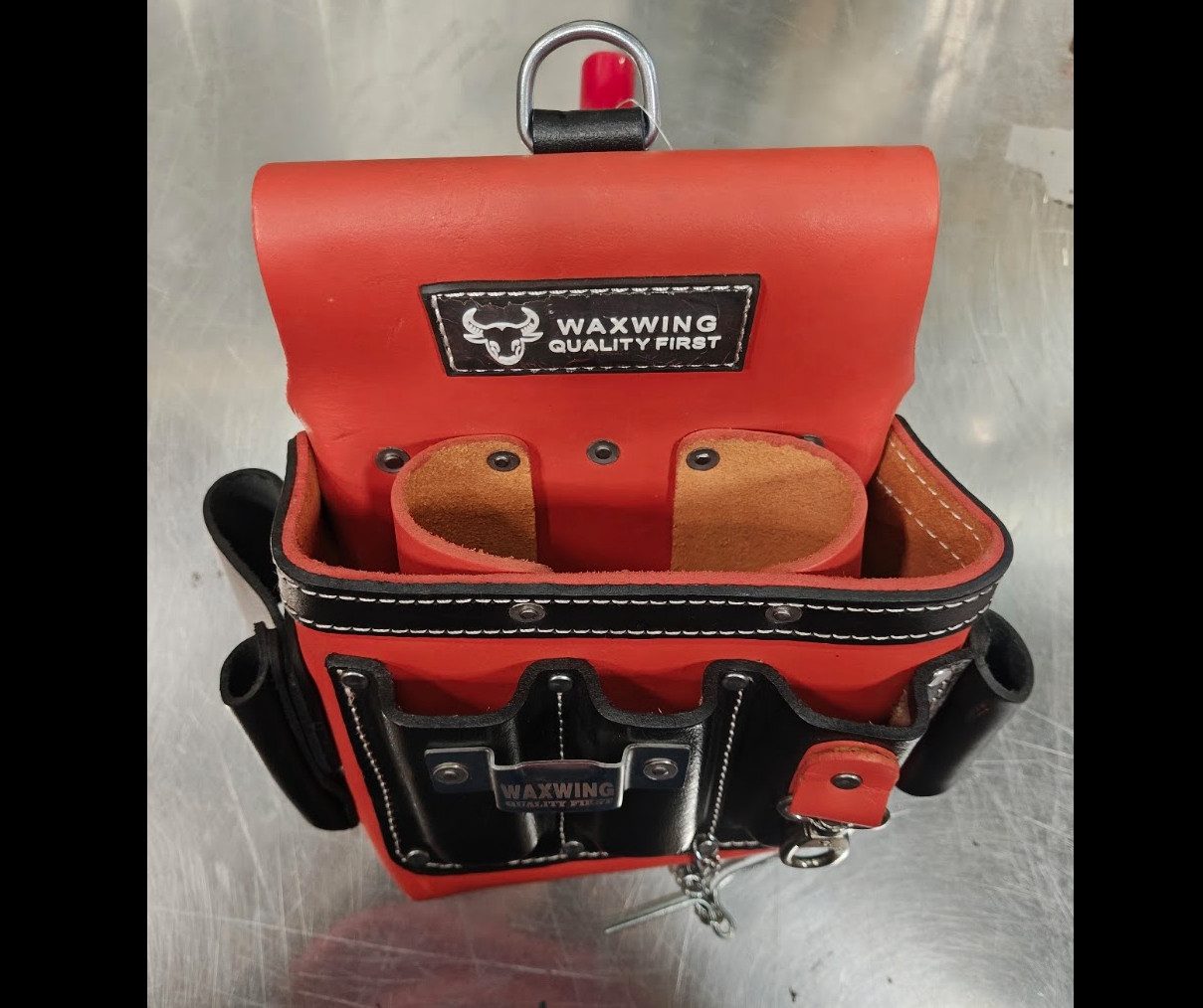 WAXWING Black & Terracotta Electrician Tool Bag