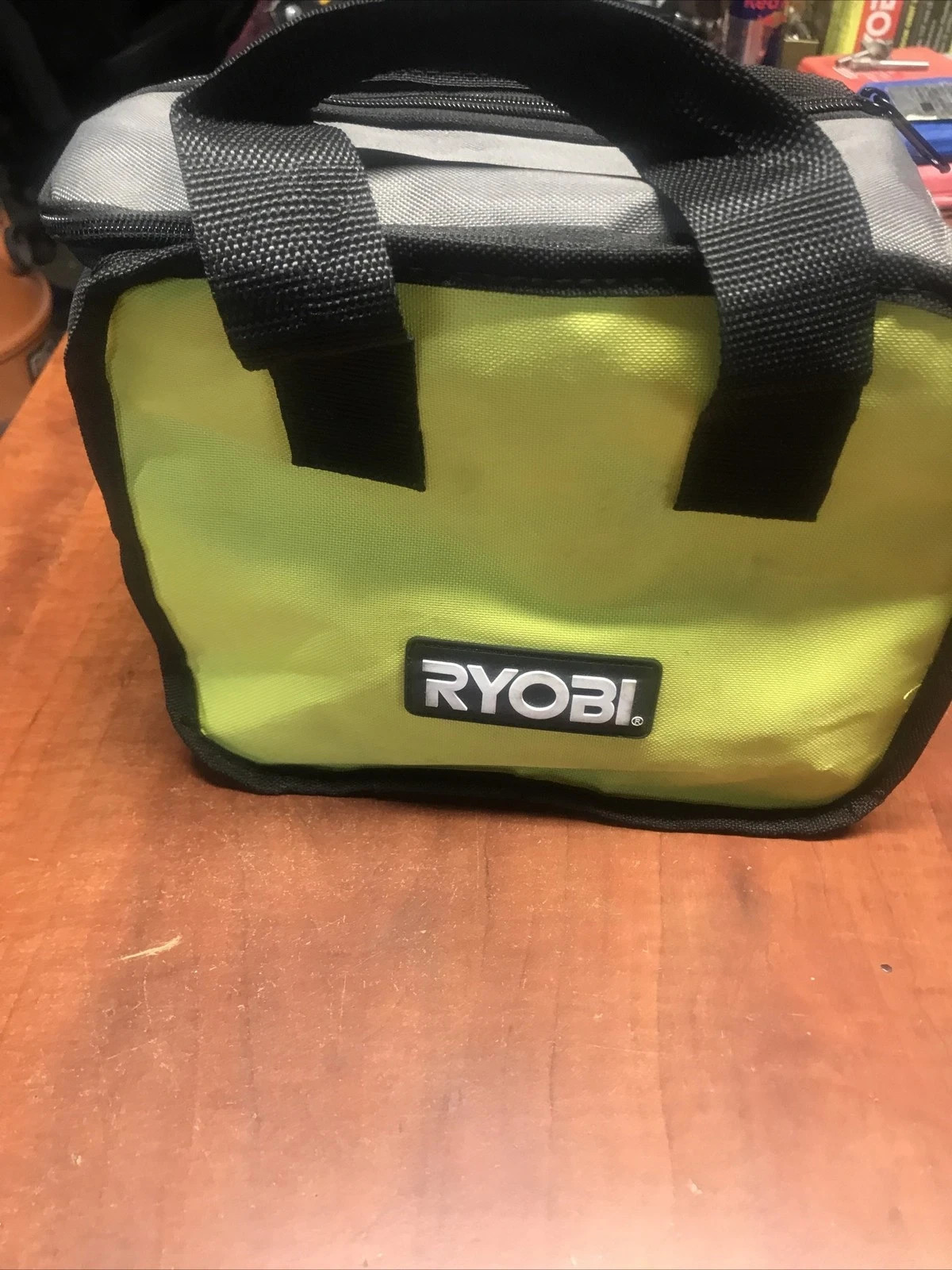 Ryobi 9.5x8x7 Tool Bag Zip Closure Heavy Duty Storage Case with Carry Straps