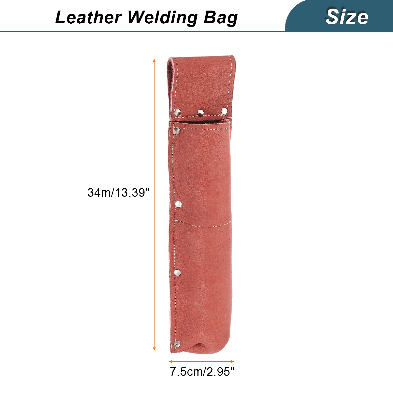 Welding Rod Pouch 13.39″ x 2.95″ x 11.02″ Welding Holder, Brown Red