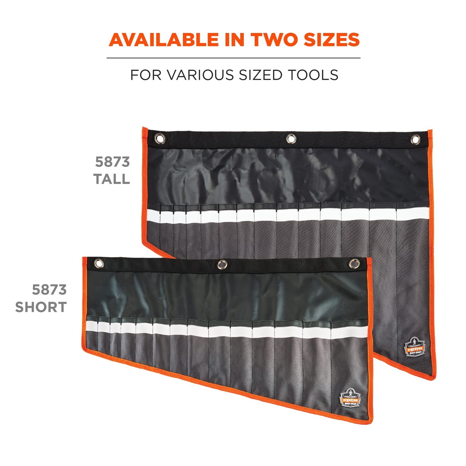 Arsenal 5873 Wrench RollUp Pouch Short 14Pockets Black Heavy Duty Organizer
