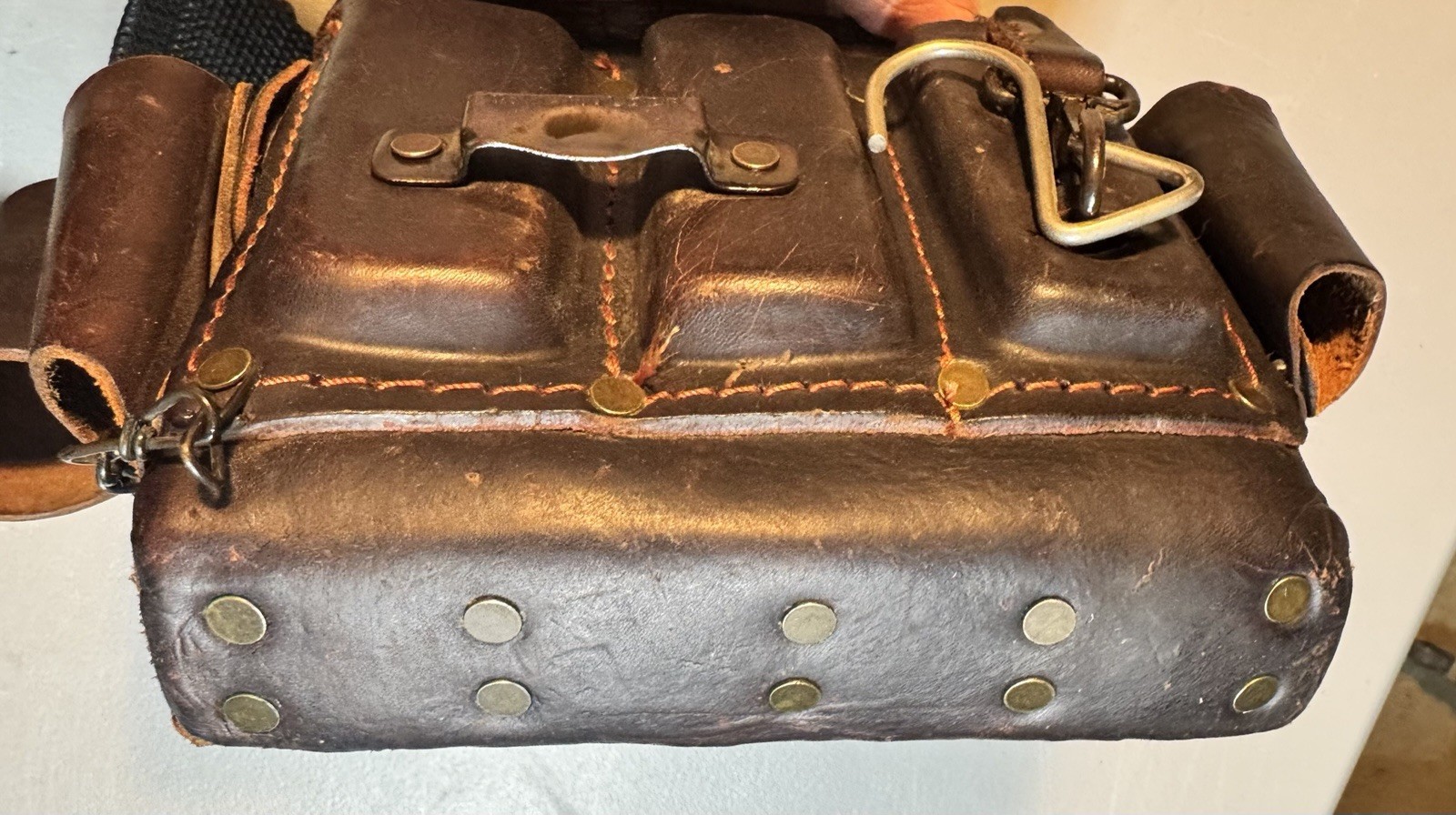 General Electric GE Vintage Leather Electrician Tool Belt CC-526-GE