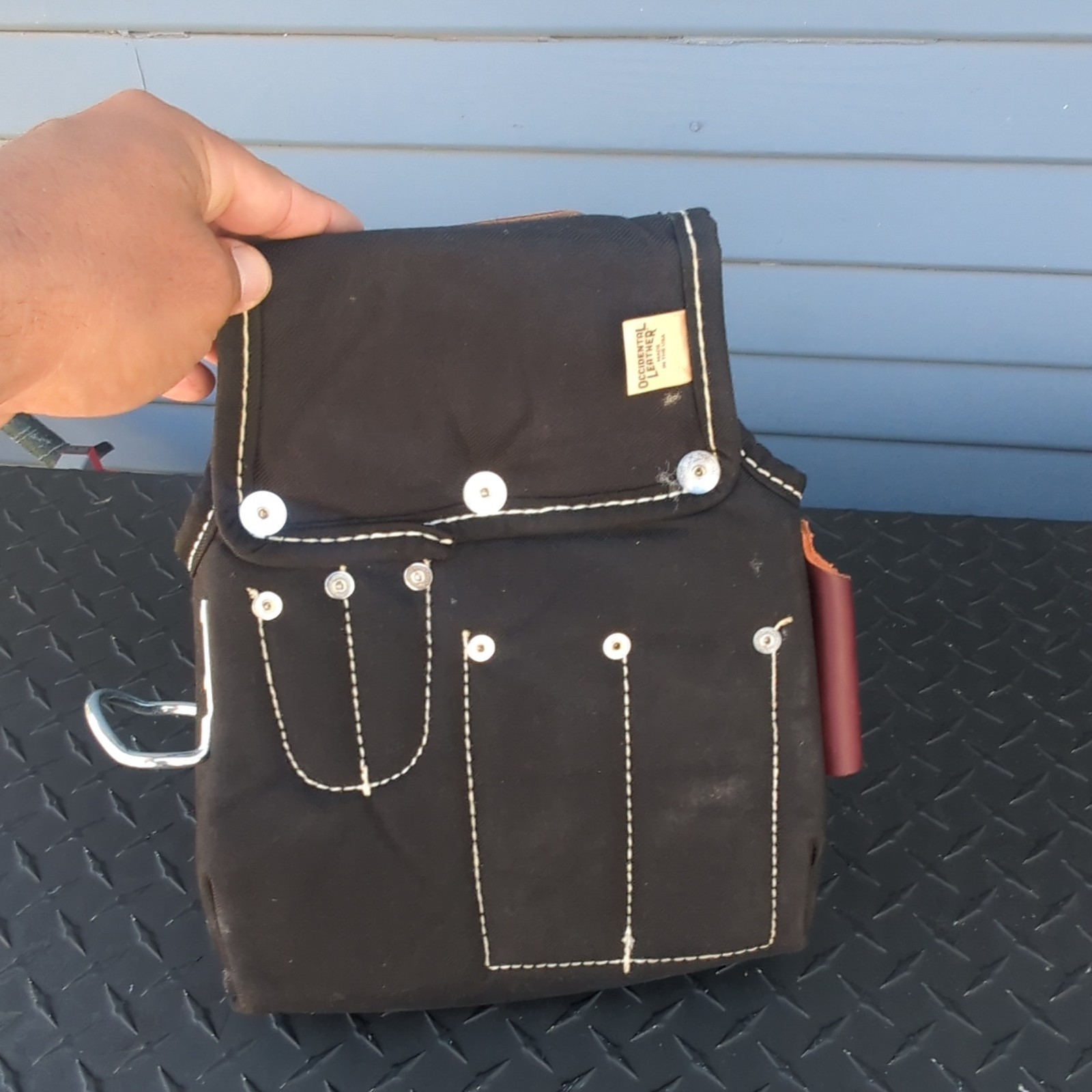 Occidental Leather Oxy Tool Shield 4003 Tool Pouch Hammer Holder Black Leather