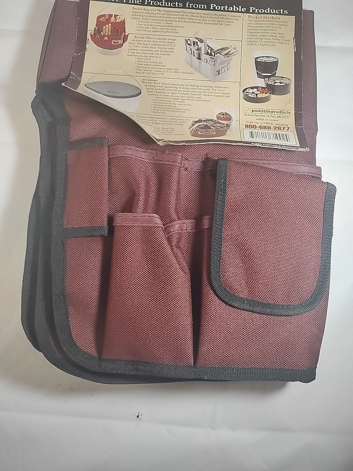 Job Boss Bucket Tool Carrier /Organizer For A 5 Gallon Bucket. 27 Pockets