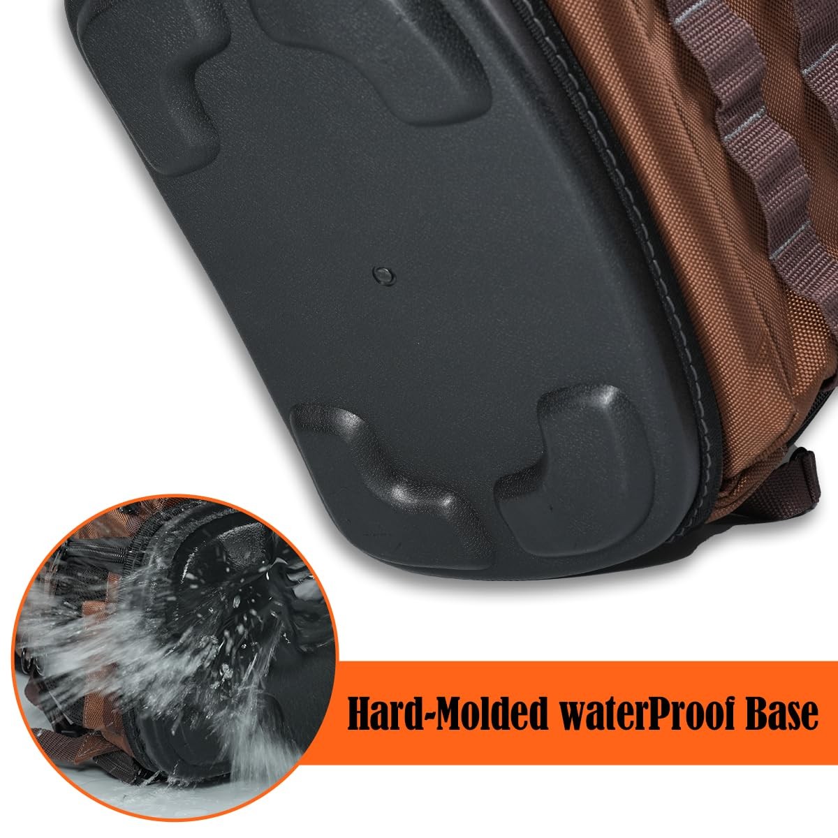 WELKINLAND-70Pockets HVAC Backpack, Heavy-Duty Electrician Tool Brown & Black