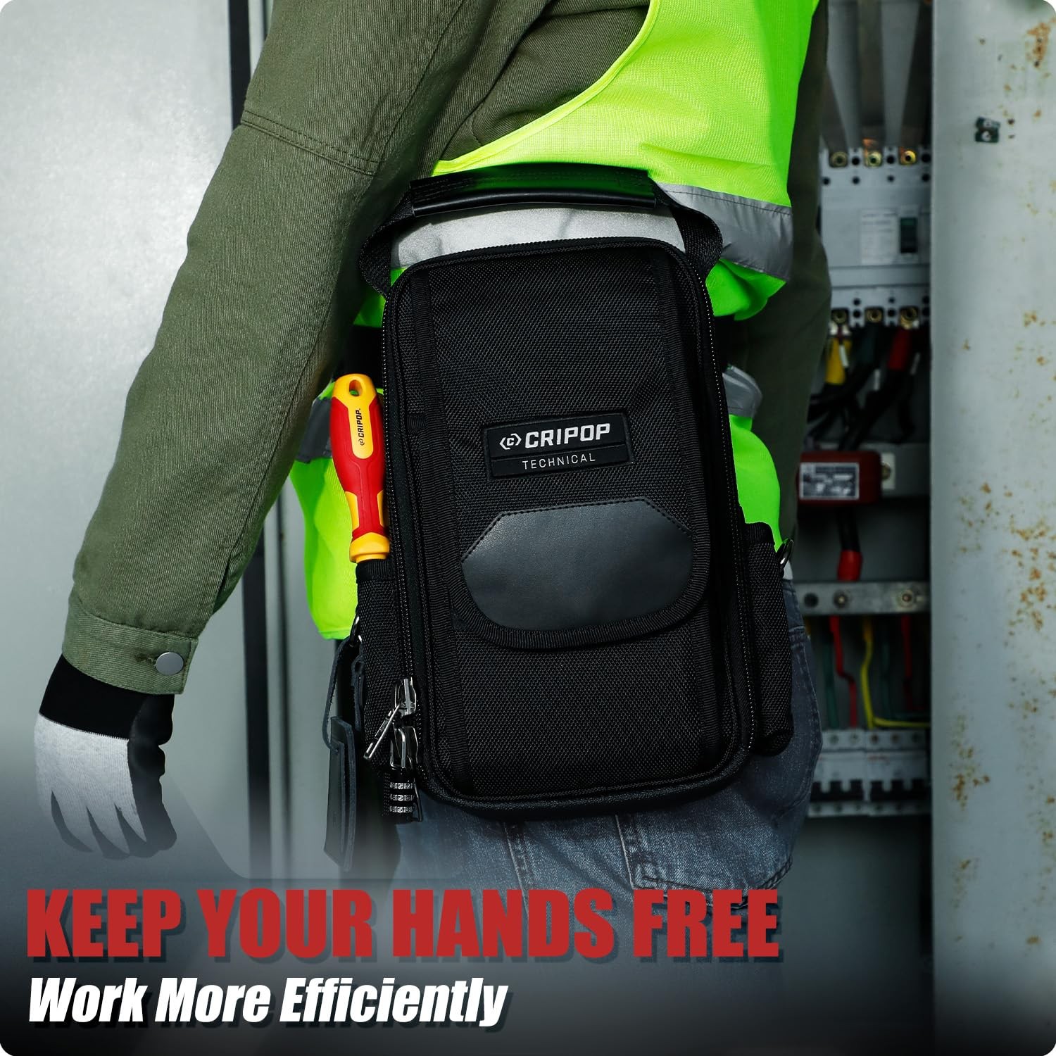 TECH 14 Electrician Tool Bag for Electricians HVAC