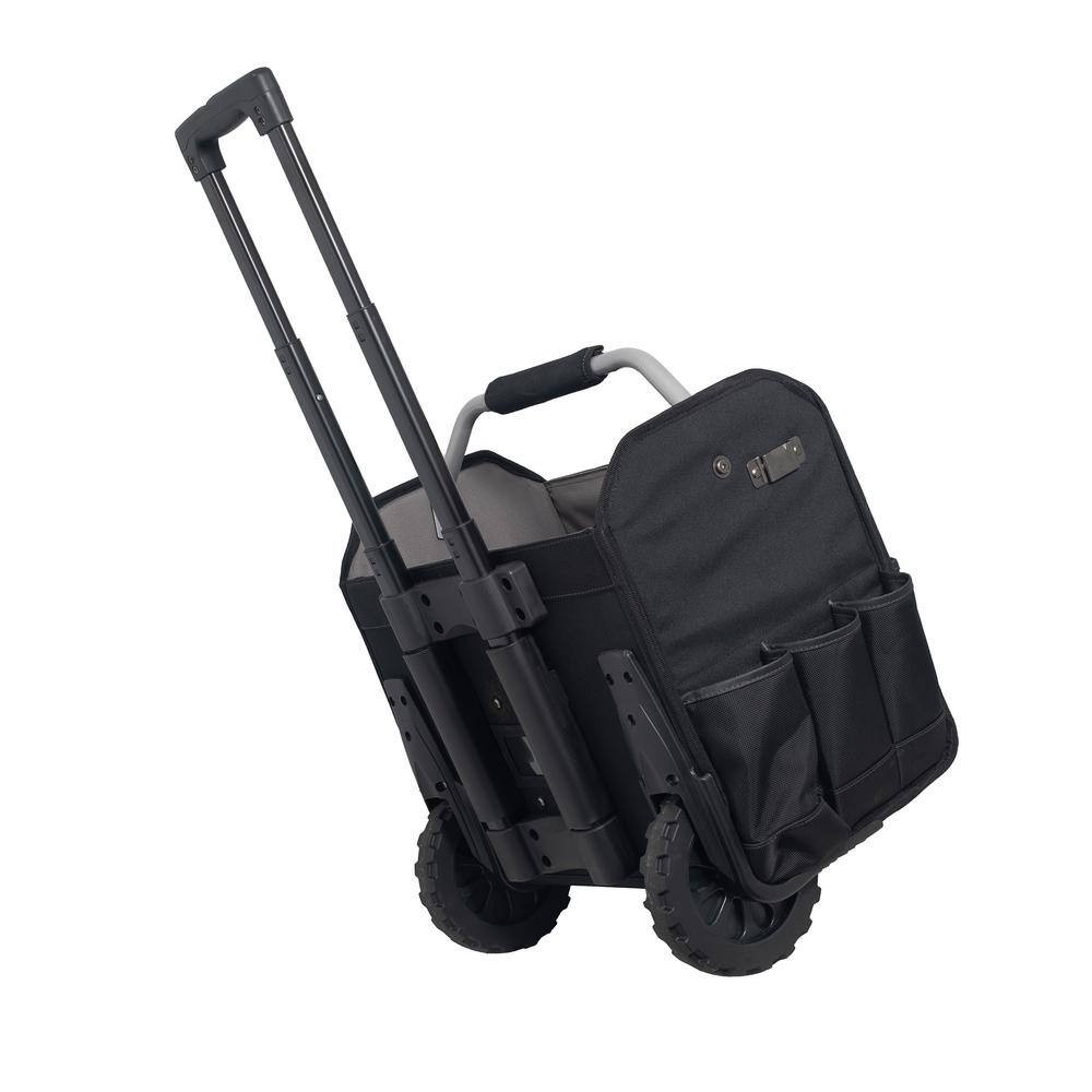 18 In. Rolling Tool Tote Bag with Extended Handle