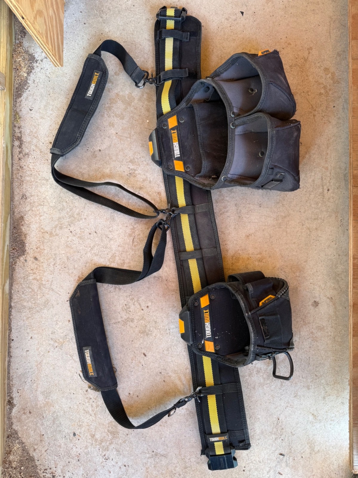 ToughBuilt 3-Piece Handyman Tool Belt Set w/ Padded Belt with Heavy-Duty Buckle