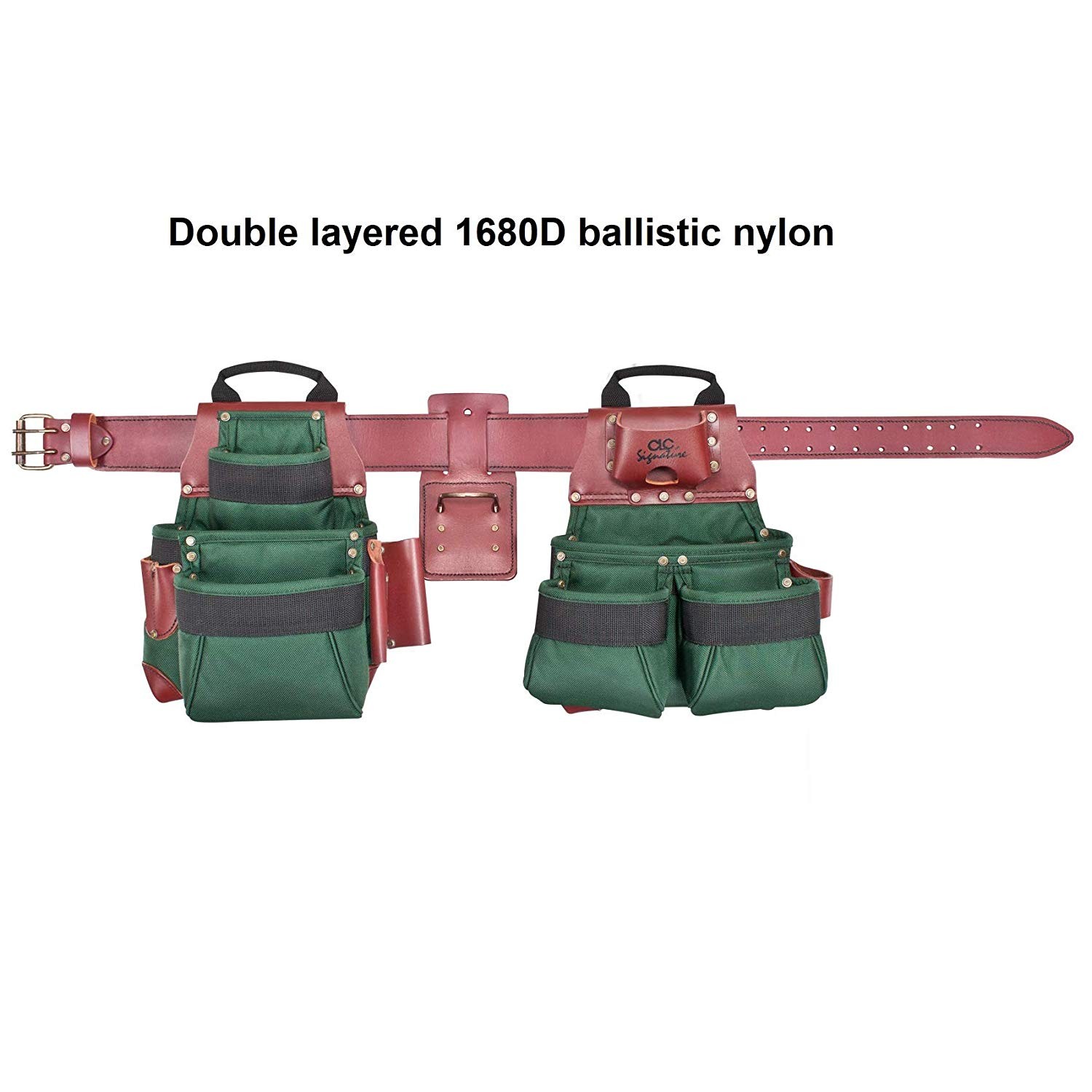 CLC CUSTOM LEATHERCRAFT 54531 17Pocket Ballistic Nylon Carpenter Apron Tool Belt