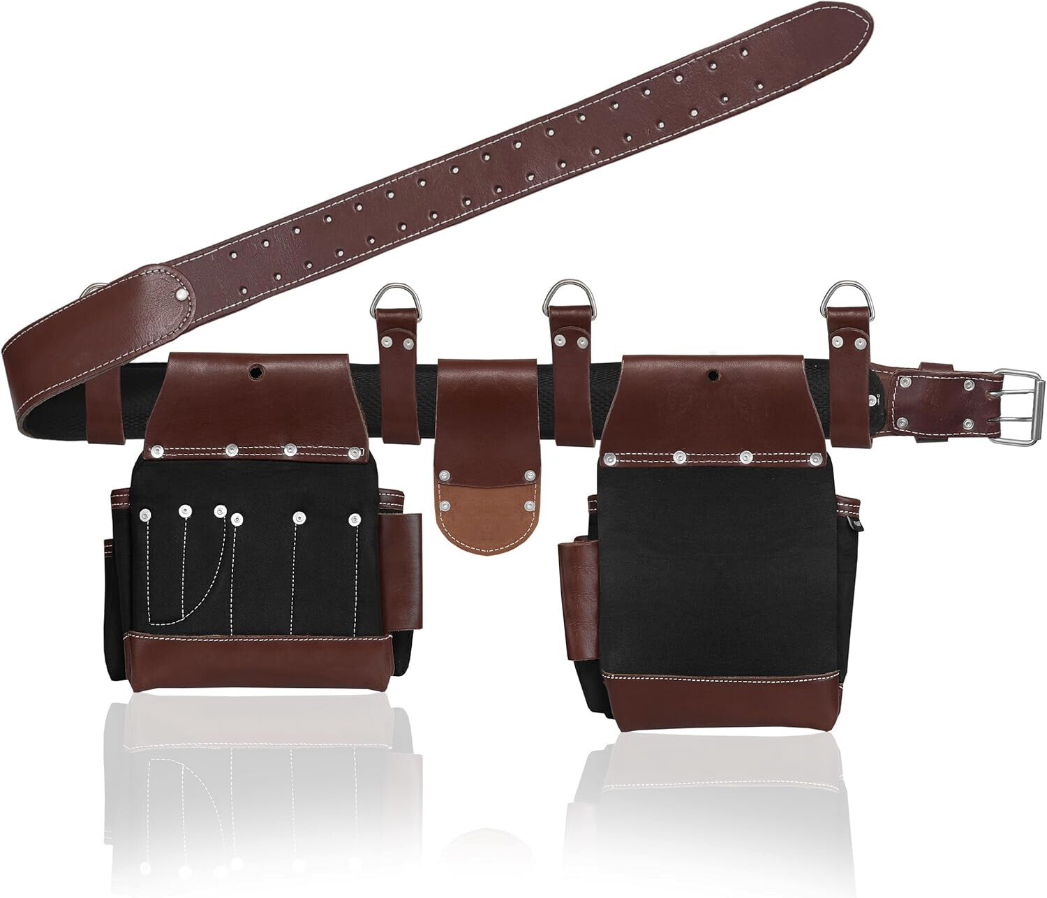 Leather Tool Belt for Men 19 Pocket Electrician Tool Pouch nylon Carpenters Bag