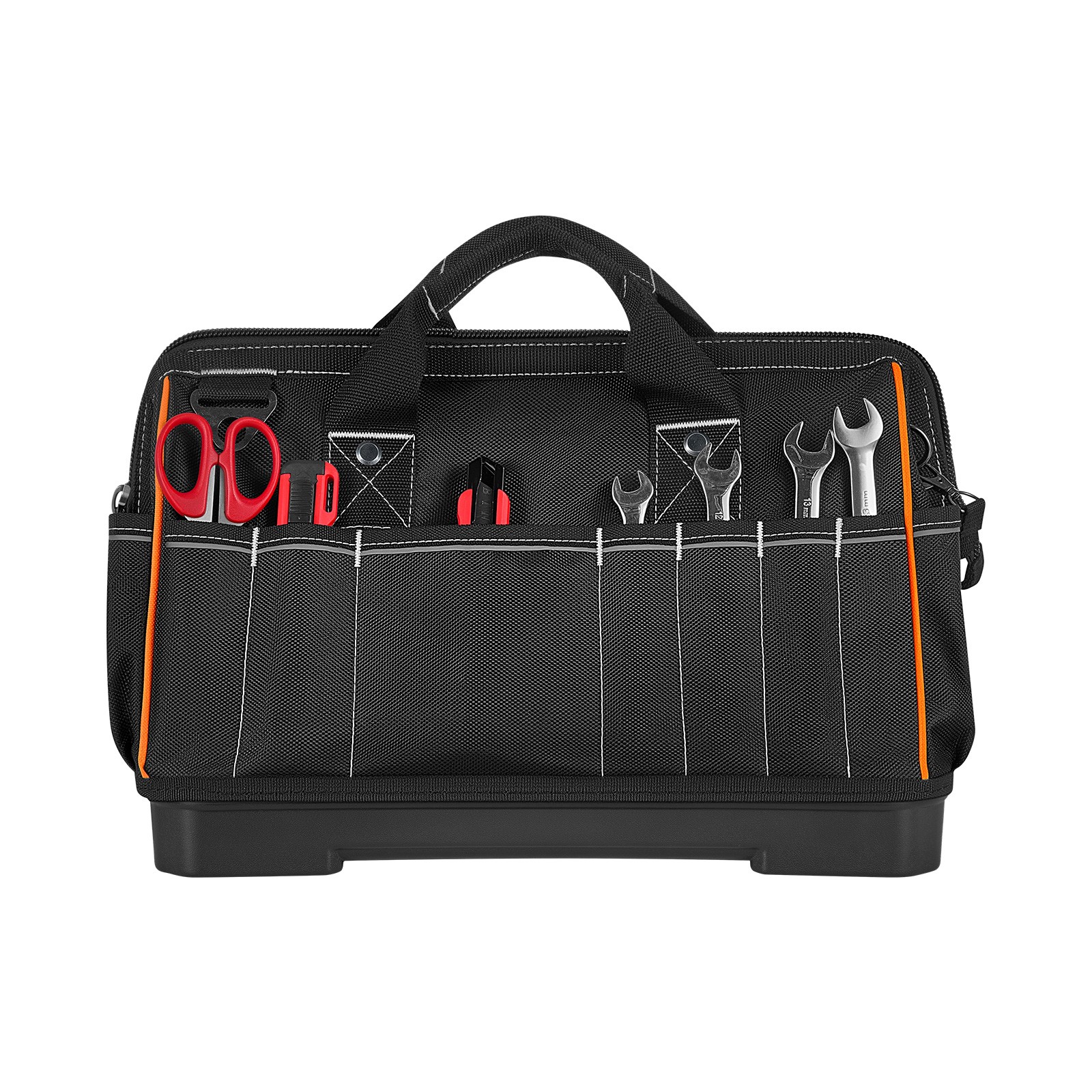 VEVOR Tool Bag 16.1 Inch 33-Pocket Portable Tool Box with Water-Resistant Base