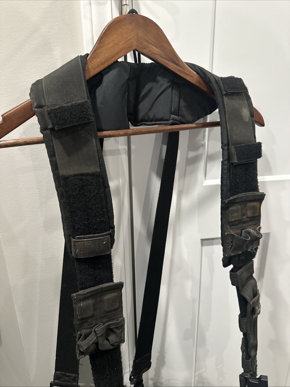 Atlas 46 Adjustable Padded Tool Belt Shoulder Organizer w/ Pouches Large 38-48