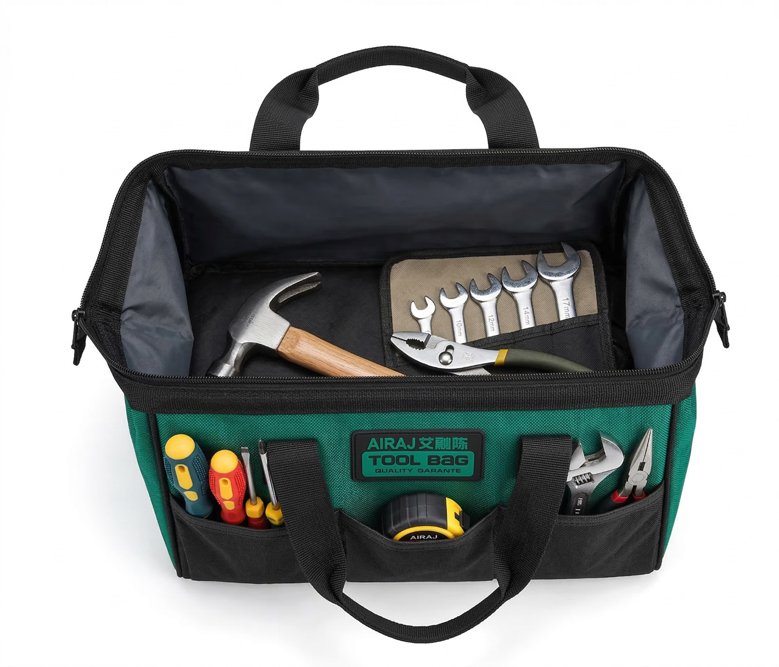 Heavy Duty 13″ Tool Bag 1680D Oxford Cloth Waterproof ABS Base 14 Pockets