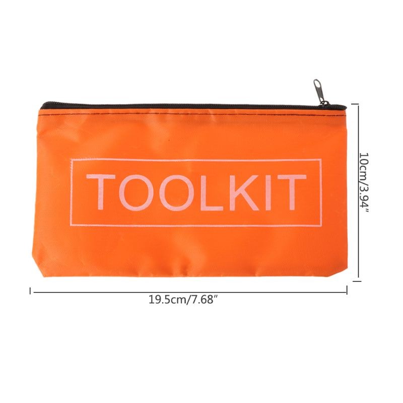 7.7×3.9in Storage Organizer Oxford Cloth Tool Bag Waterproof Zipper Storage Bags