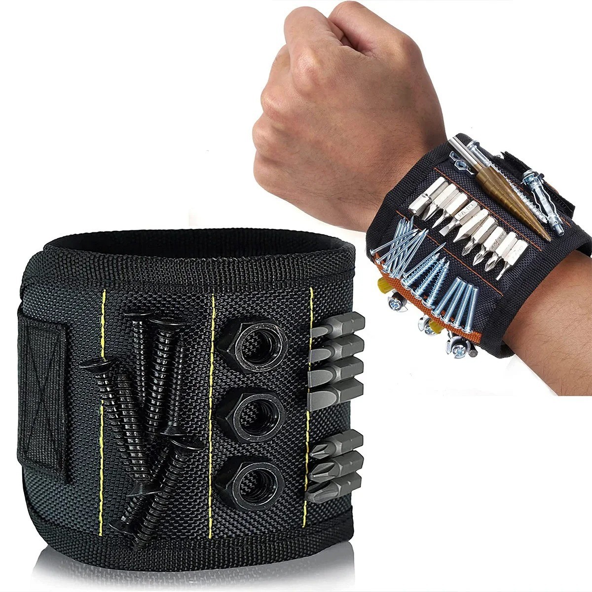 Magnetic tool wristband Working Magnetic wristband, magnetic wristband with stro