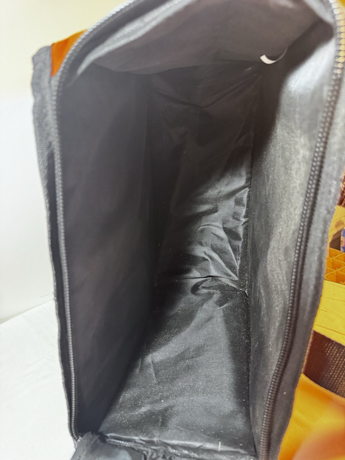 Ridgid Black Orange Large Nylon Canvas Tool Tote Bag 12 x 13 x 5” Zip Top New