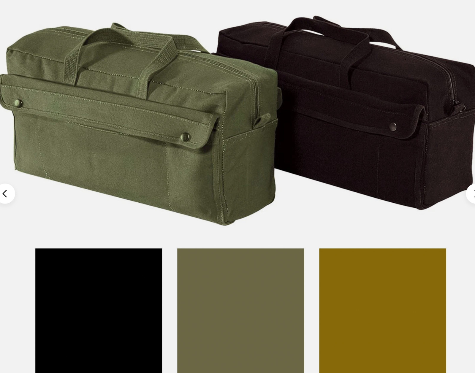 Black Heavyweight Cotton Canvas Standard Mechanics Tool Bag 11″ x 7″ x 6″ 8146