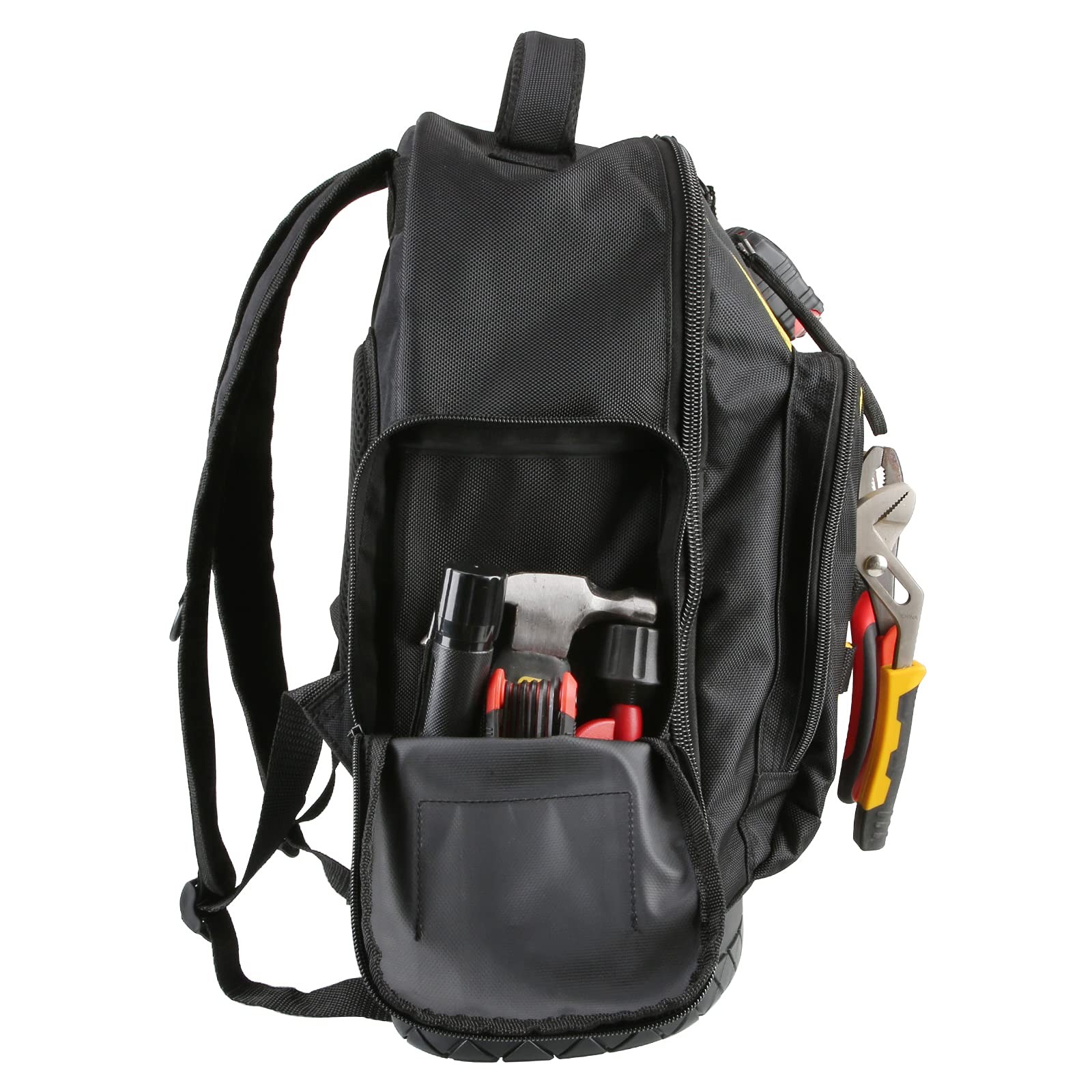 Olympia Tools Tool Backpack, Moulded 14.5″ W x 7.25″ D x 17.5″ H, Black