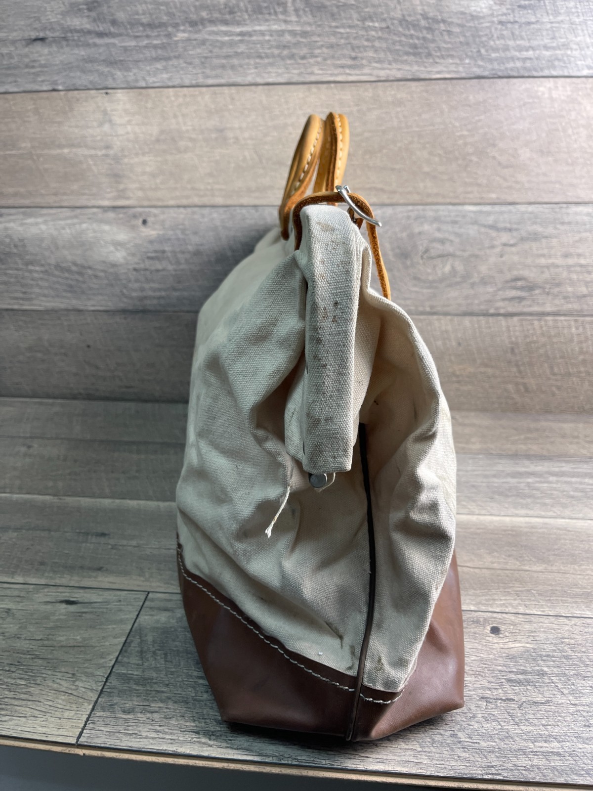 Klein Tools 5102-24 Tool Bag Beige Brown Unisex Buckle Closure Double Handles