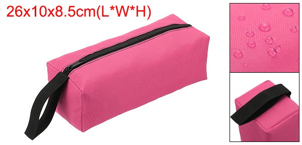 Zipper Utility Tool Bag 10.2x4x3.3 Inch Multi-purpose Tote Bag Pink