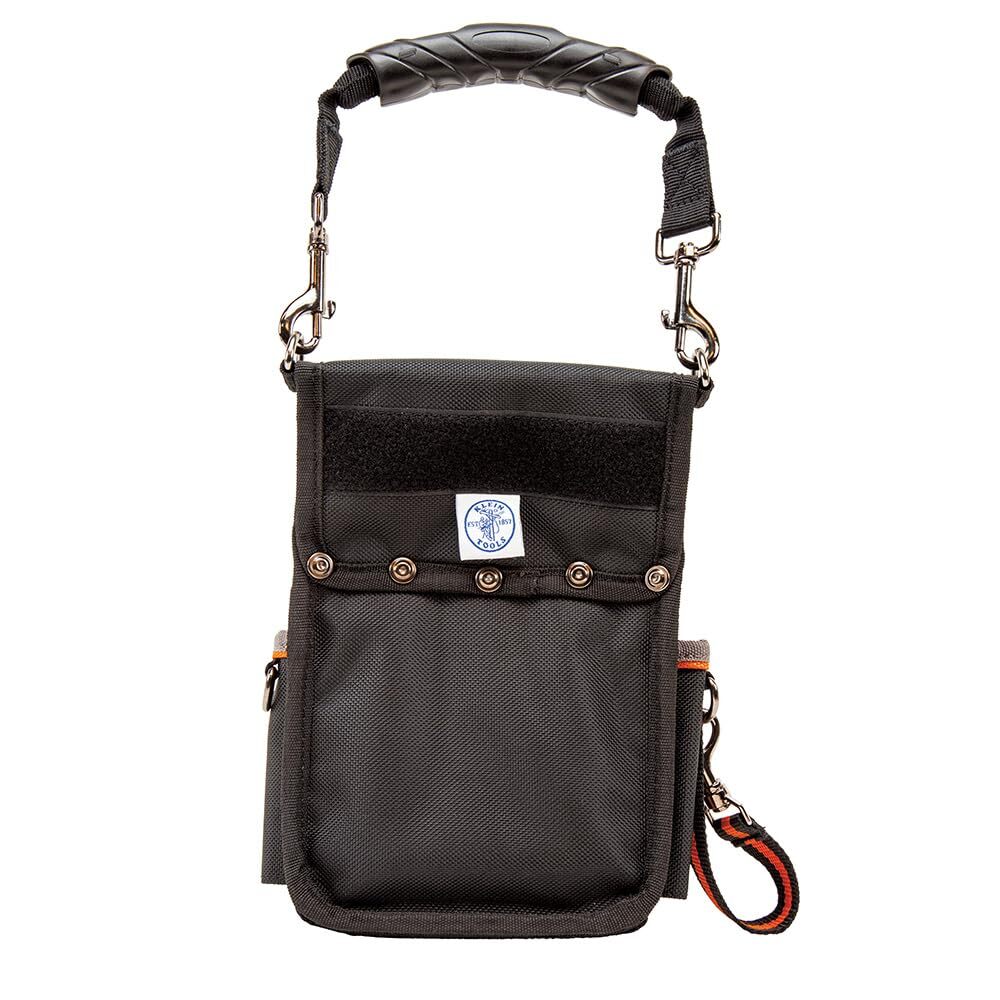 Klein Tools Black Orange Gray Utility Holster Tool Pouch with 9 Pockets
