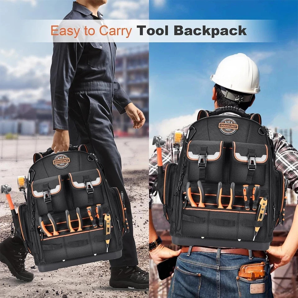 Heavy Duty Tool Backpack – Water-Resistant Organizer for Electricians