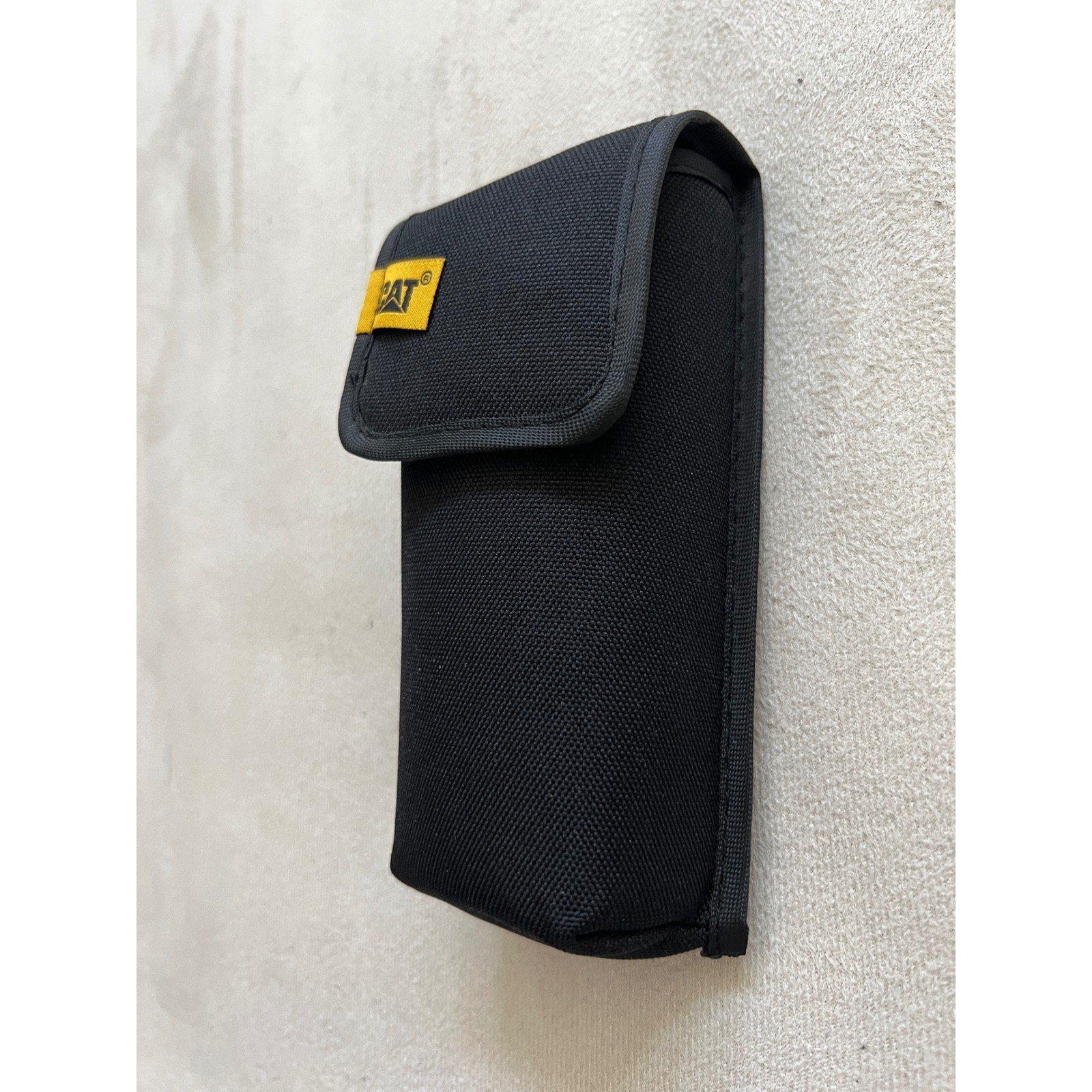 CAT Caterpillar Black Canvas Tool Pouch Belt Loop Accessory Case Ballistic Nylon