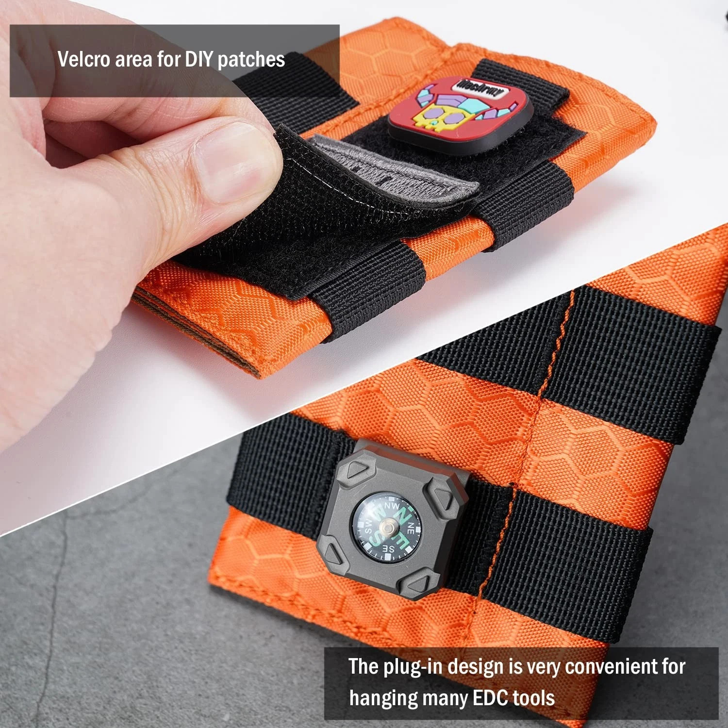 EDC Pocket Organizer 3 Slip Pockets 500D Nylon Pouch – Compact Daily Carry