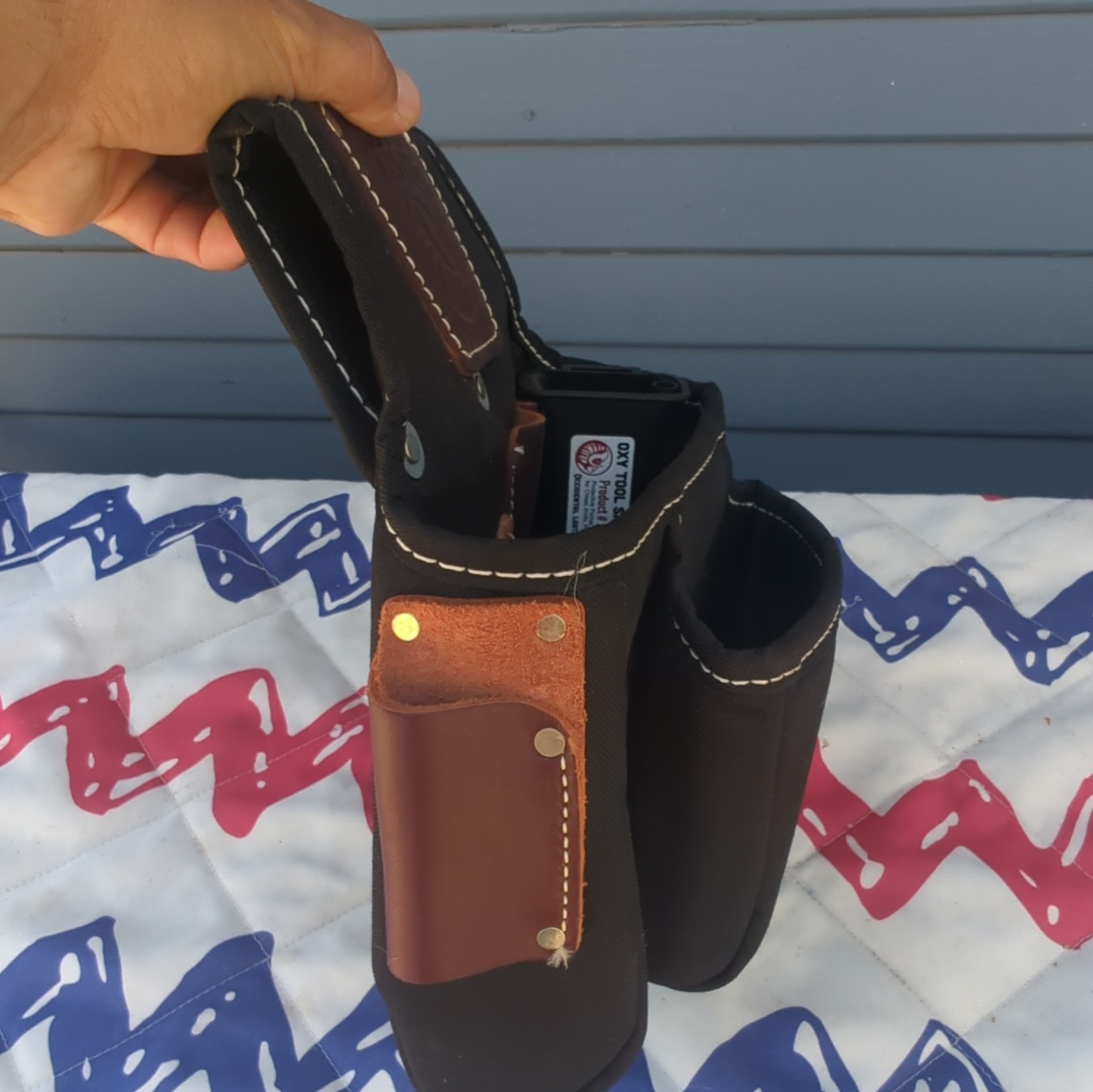 Occidental Leather Oxy Tool Shield 4003 Tool Pouch Hammer Holder Black Leather