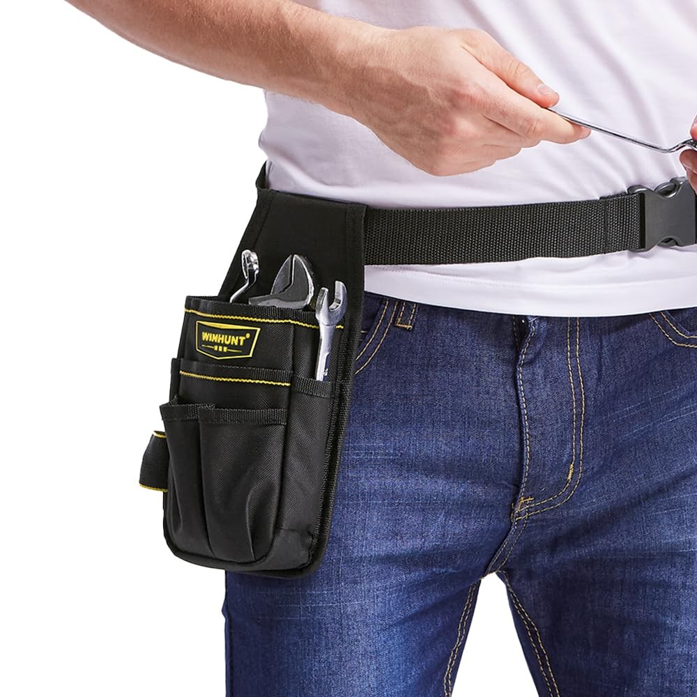Tool Pouch with Belt, 600D Oxford Cloth, Electrician Tool Pouch 15 Pockets, 1…