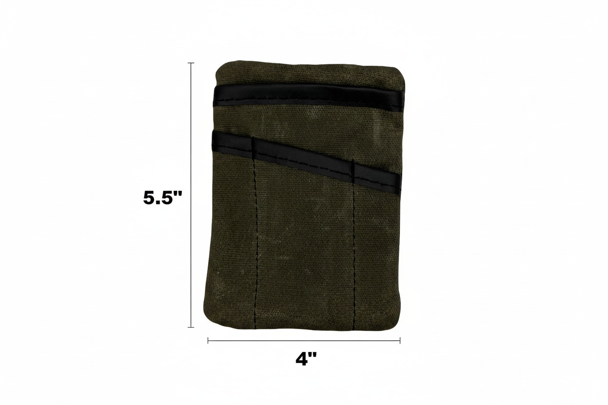 Waxed Canvas Pocket EDC Organizer – Forest Green