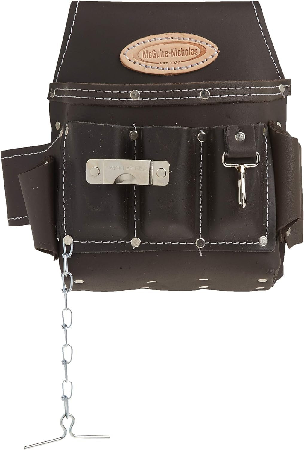 526-CC Brown Professional Electrician’S Pouch, Oil Tanned Leather