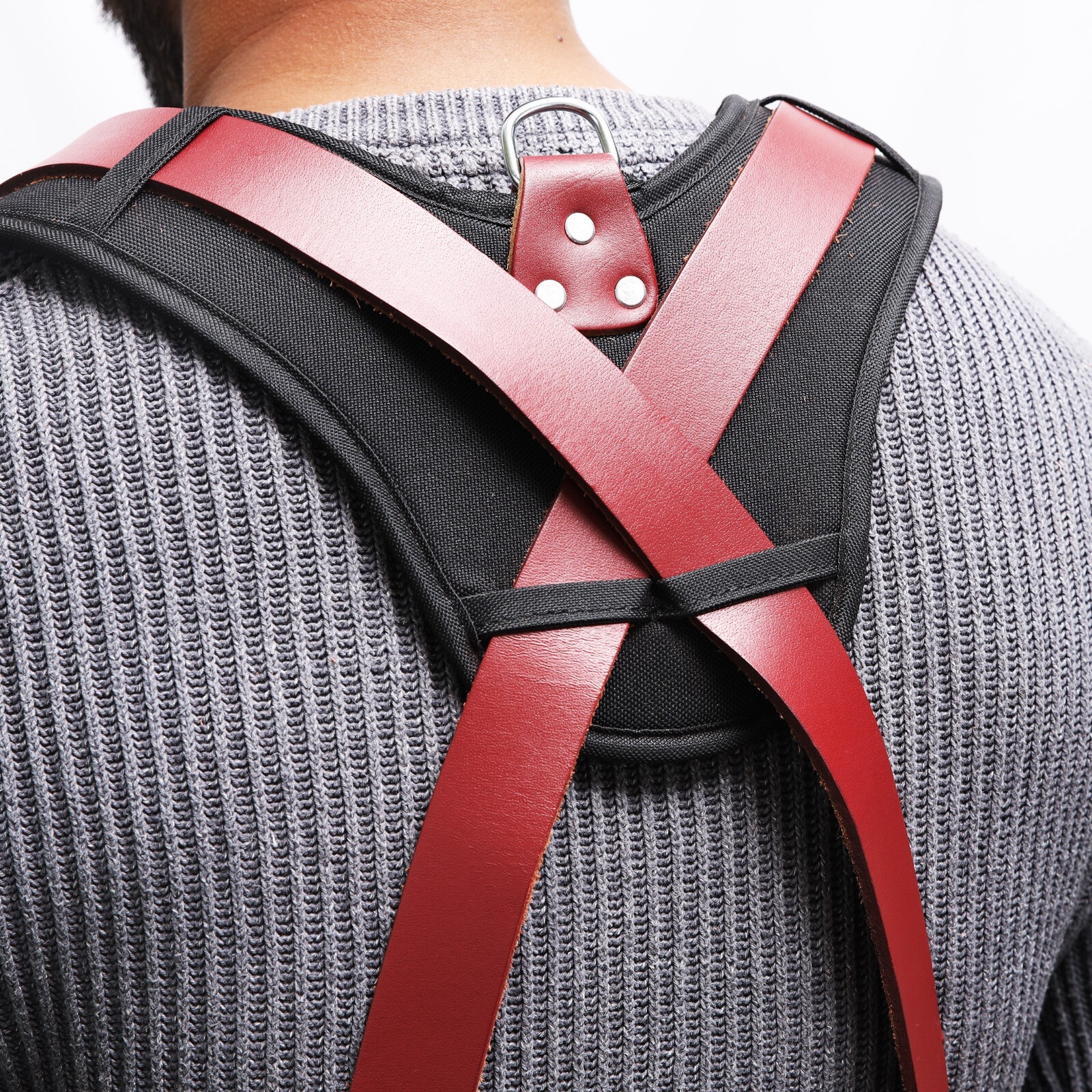 Leather Tool Belt Suspenders, Leather Suspenders, Heavy Duty Construction Belts