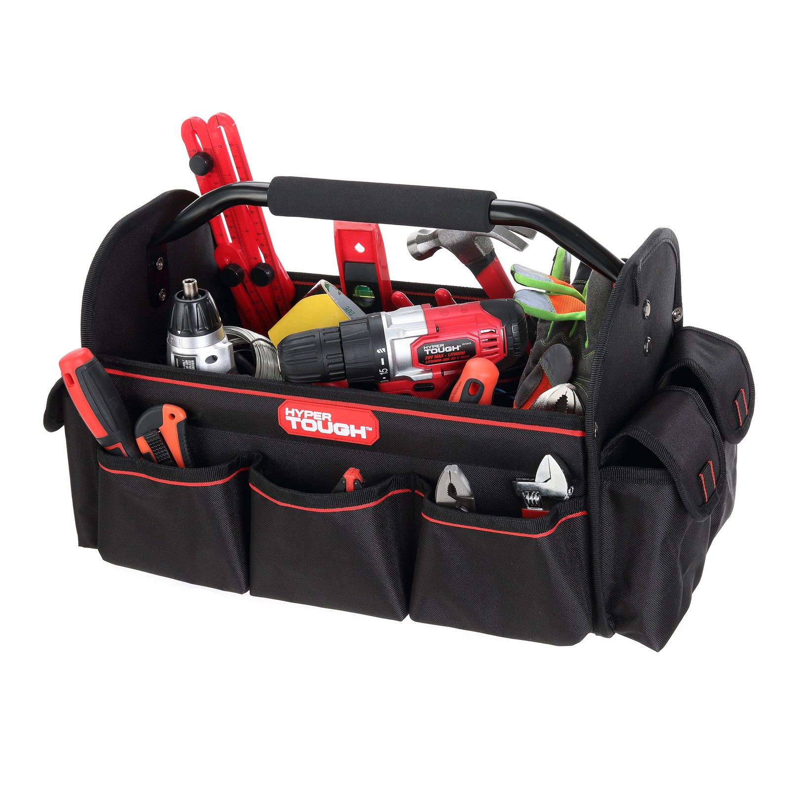 16‑inch Open Top Tote with Soft Grip Handle,Household Daily Carrying Storage Bag