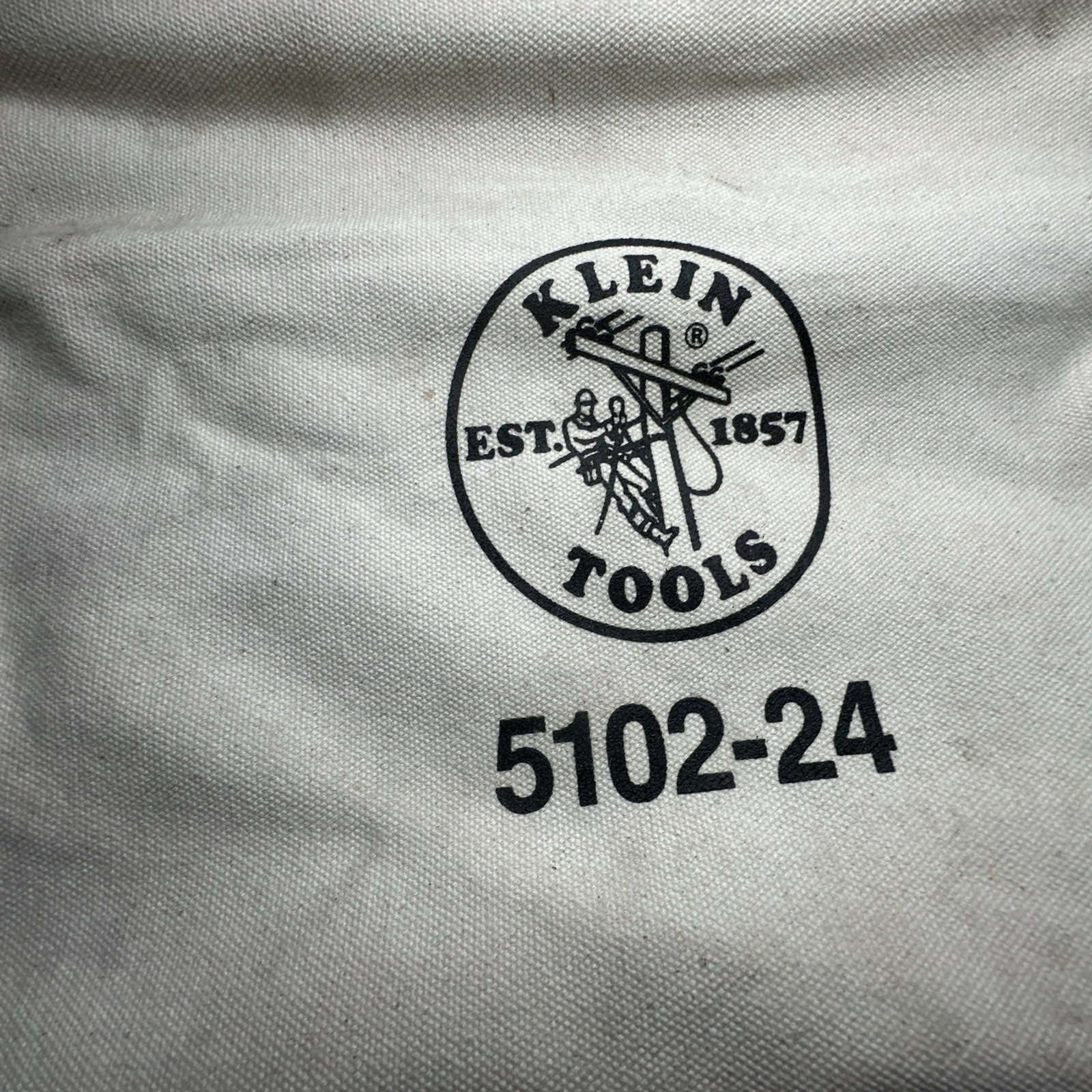 Klein Tools Bag 5102-24 Heavy Canvas 24″ Lineman Storage Tote Vintage
