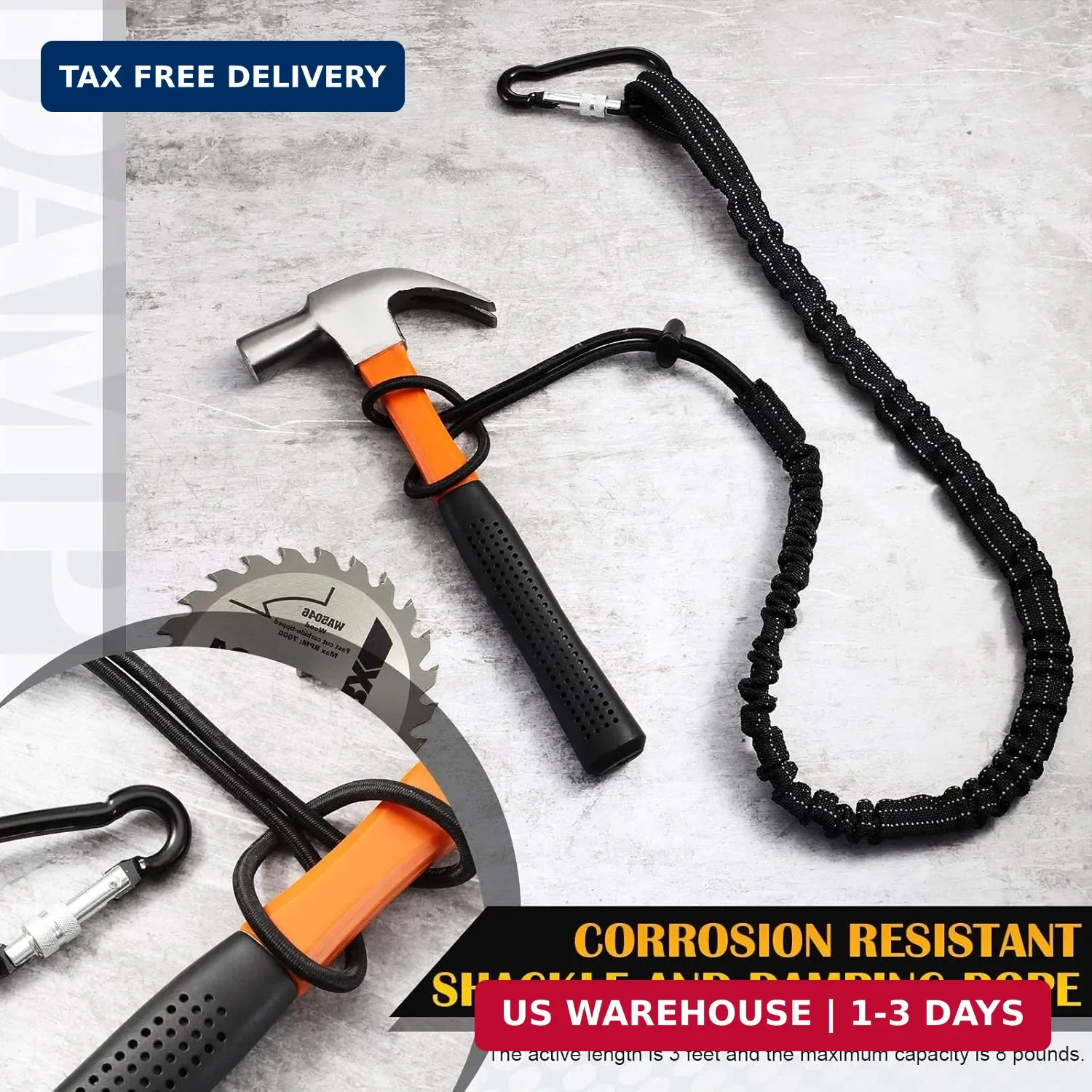 12 Pack Tool Lanyard with Single Metal Buckle and Adjustable Loop End, Standard