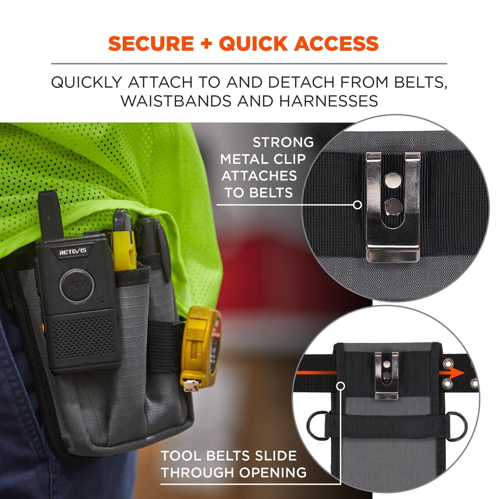 Ergodyne Squids 5569 Tool Pouch, Utility Knife Holster, Scanner Device Holder