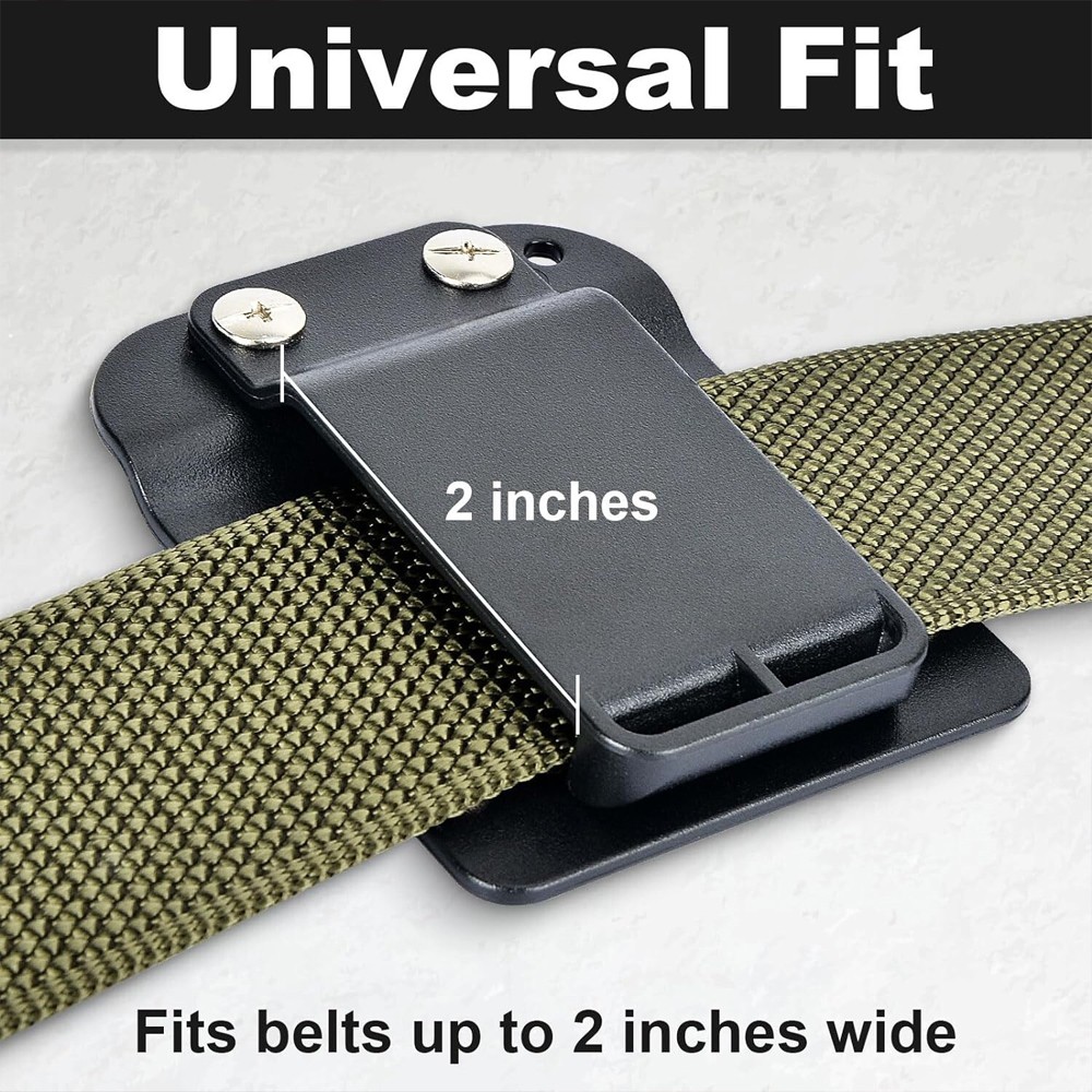 2PACK Clip On Tool Belt Cordless Drill Holder Tape Hook Holster Black