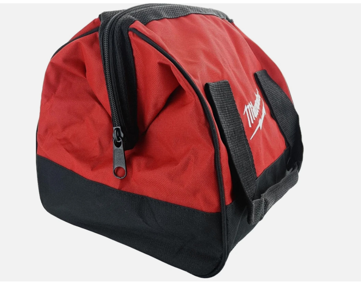 2 Pack Milwaukee Contractor Tool Bag Zippered Carry Case 10x9x8 Heavy Duty-New