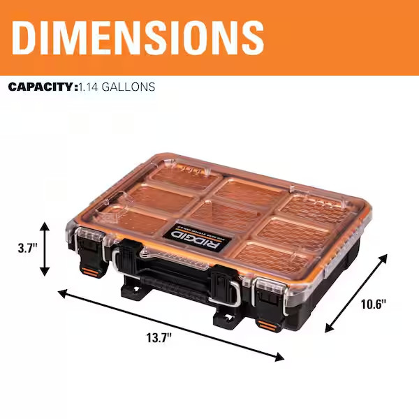 Pro Gear System Gen 2.0 Multi Section Tool Parts Organizer