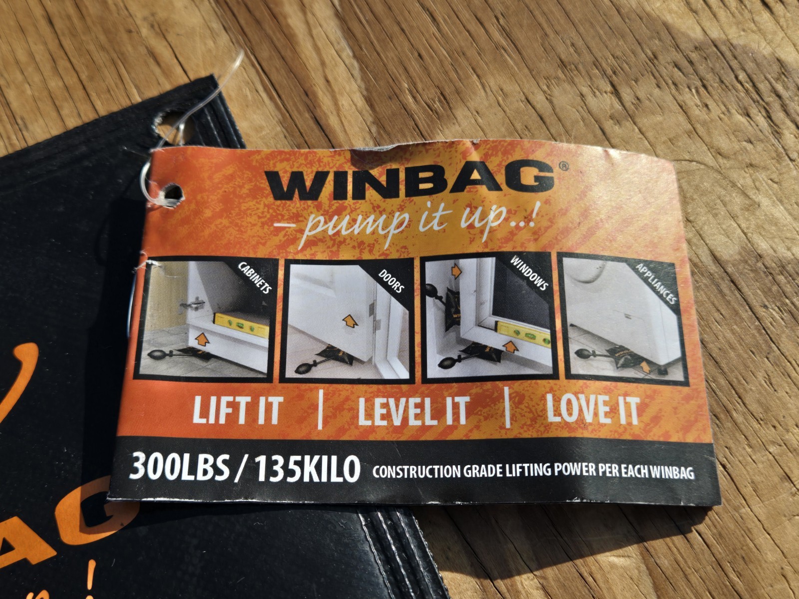 NEW WINBAG Air Wedge & Leveling Tool Lift Adjust Separate Protect 300lb 6″ x 6″